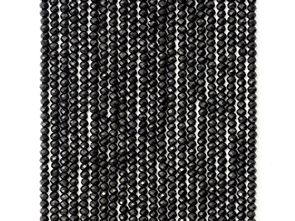 Top Quality Faceted Black Spinel Round Beads 3/4/6/8mm Gemstones Beads,Black Spinel Beads,15.5" Full Strand,SKU#U104