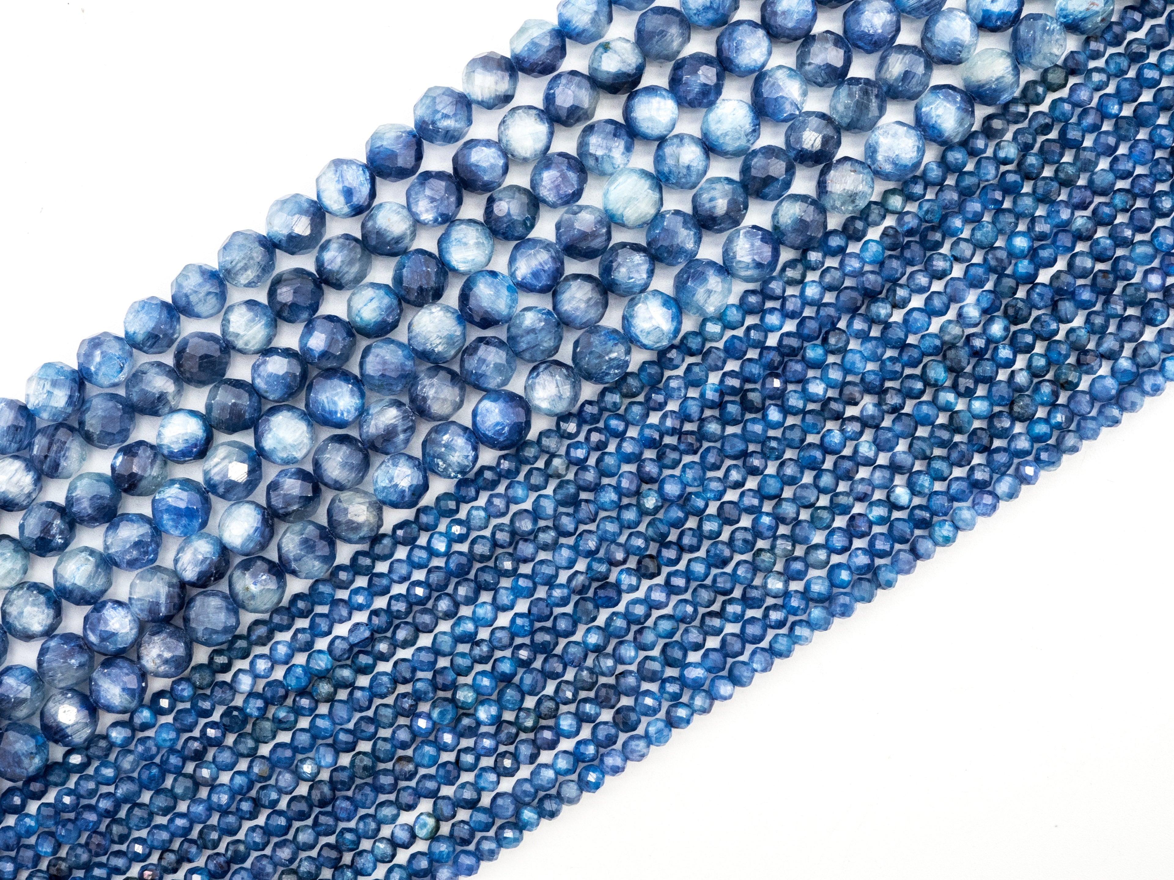 Top Quality Faceted Natural Kyanite Round Beads 4/5mm Gemstones Beads,Natural Kyanite  Beads,15.5" Full Strand,SKU#U113