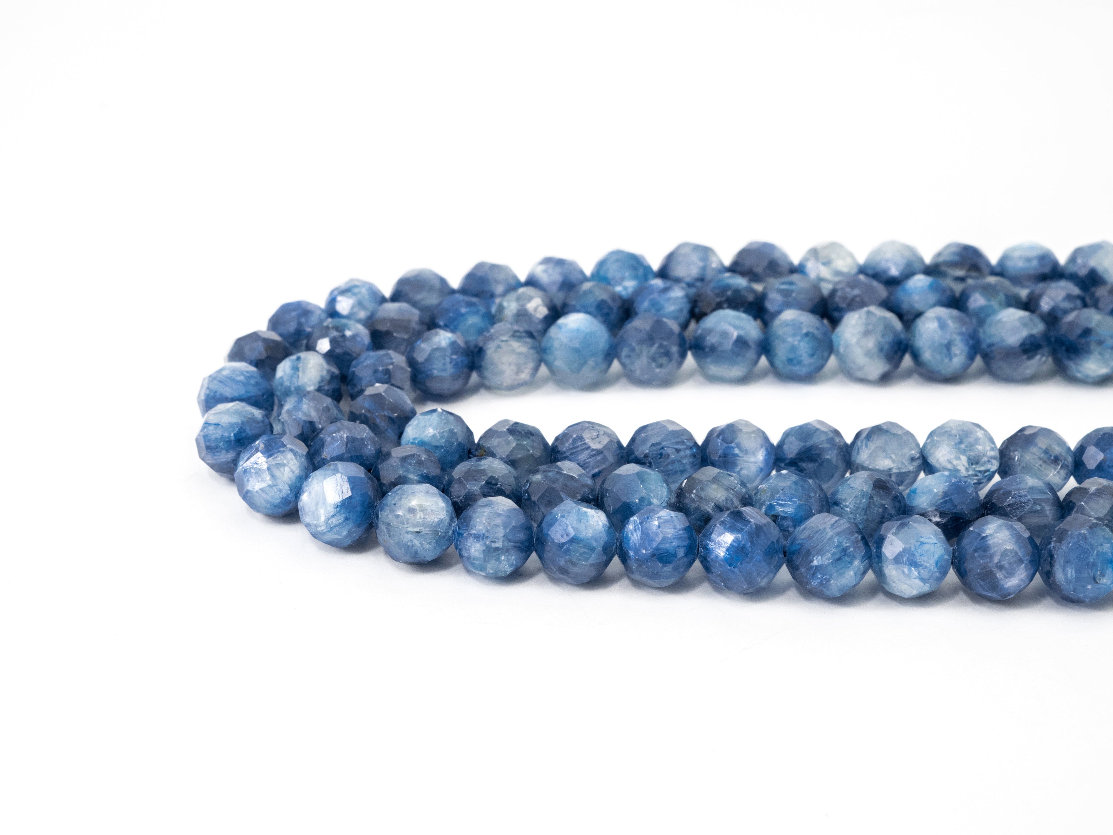 Top Quality Faceted Natural Kyanite Round Beads 4/5mm Gemstones Beads,Natural Kyanite  Beads,15.5" Full Strand,SKU#U113