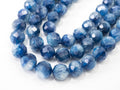 Top Quality Faceted Natural Kyanite Round Beads 4/5mm Gemstones Beads,Natural Kyanite  Beads,15.5" Full Strand,SKU#U113