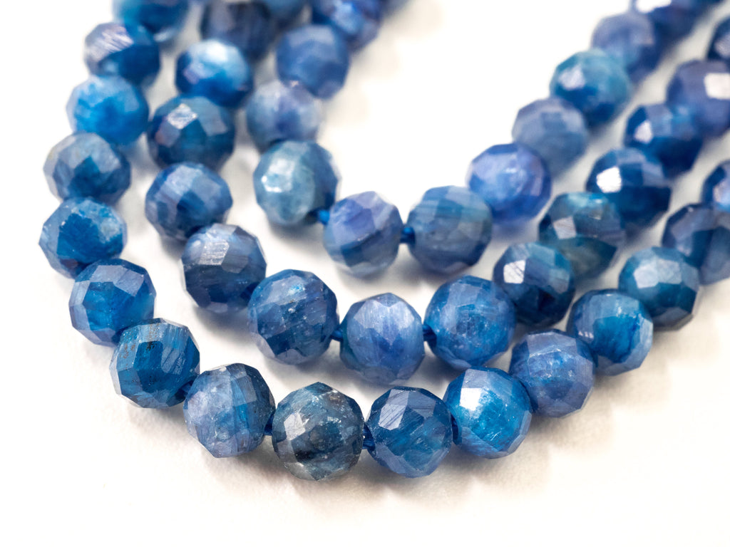 Top Quality Faceted Natural Kyanite Round Beads 4/5mm Gemstones Beads,Natural Kyanite  Beads,15.5" Full Strand,SKU#U113