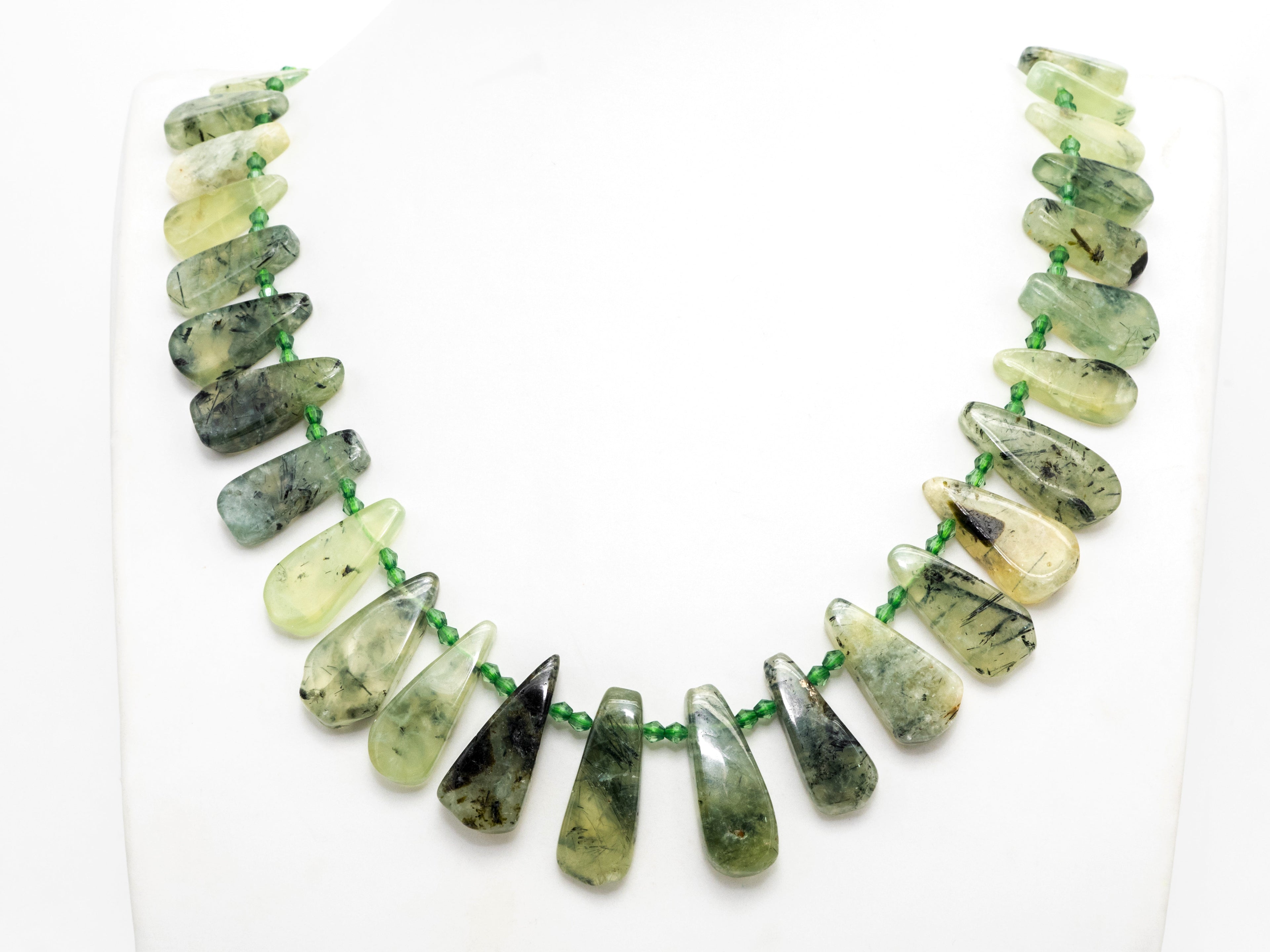 Natural Prehnite Teardrop beads, 23-37mm, Long Teardrop Green Gemstone Beads, 15.5inch strand, SKU#U141