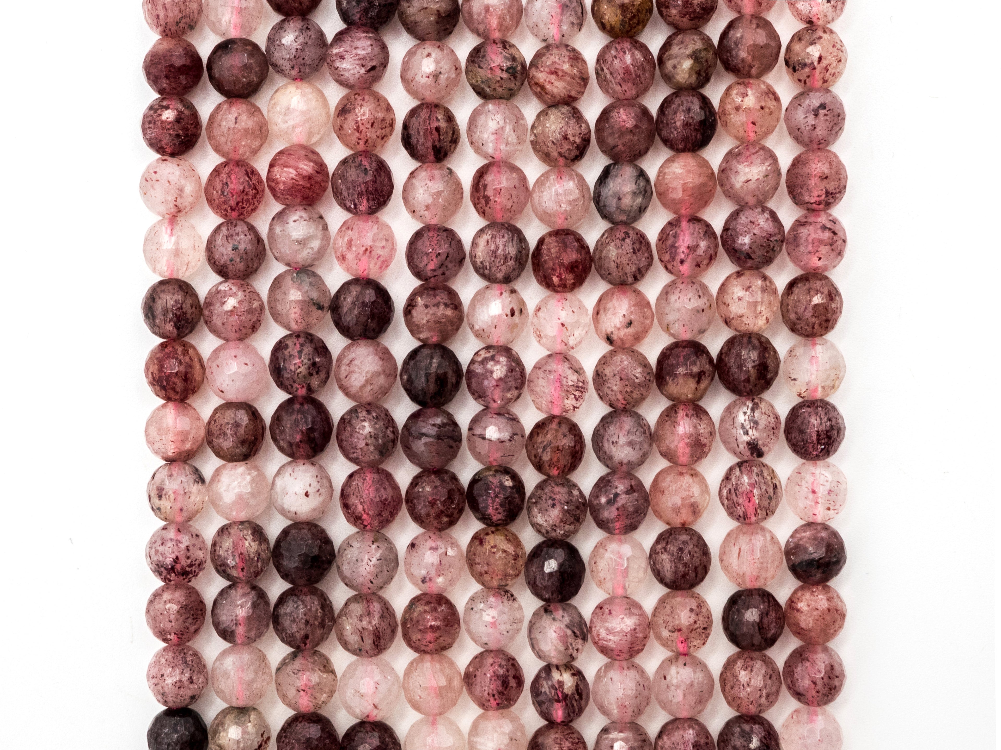 Natural strawberry quartz faceted beads, 6mm/8mm/10mmSKU#137