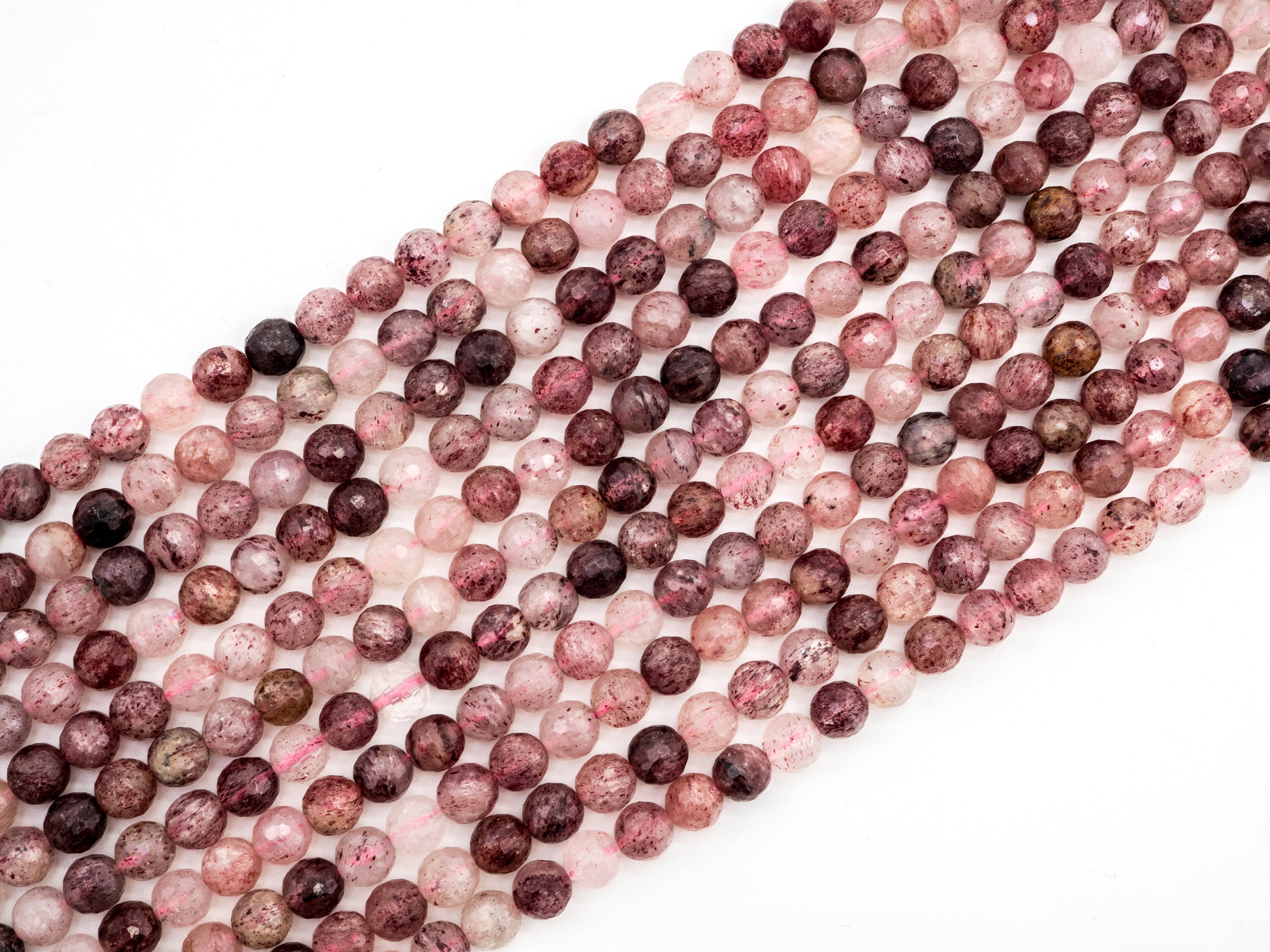 Natural strawberry quartz faceted beads, 6mm/8mm/10mmSKU#137