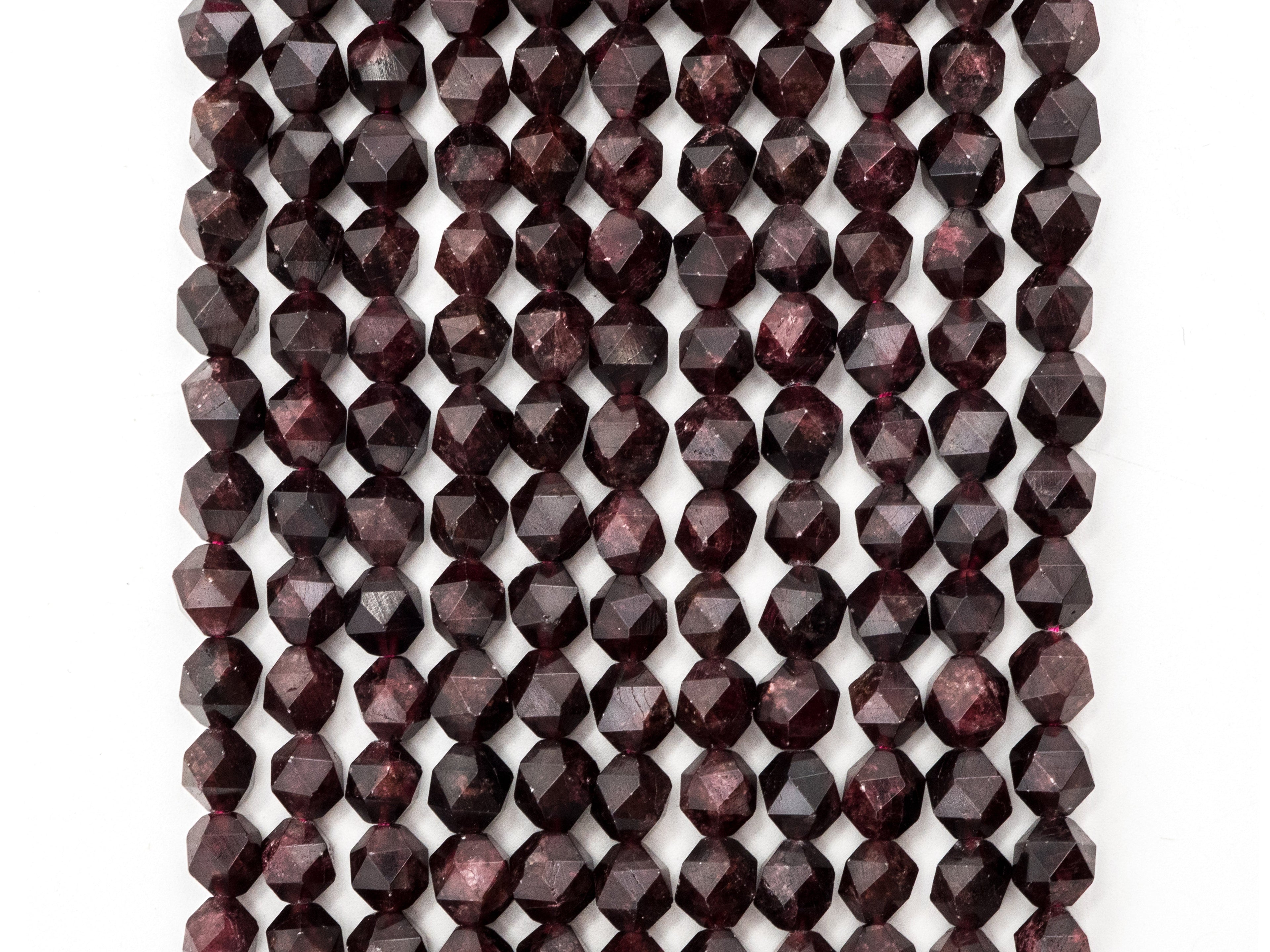 Diamond Cut Quality Natural Red Garnet beads, 6mm/8mm/10mm/12mm, Diamond Cut Faceted Round Gemstone Beads, 15.5inch strand, SKU#U130C