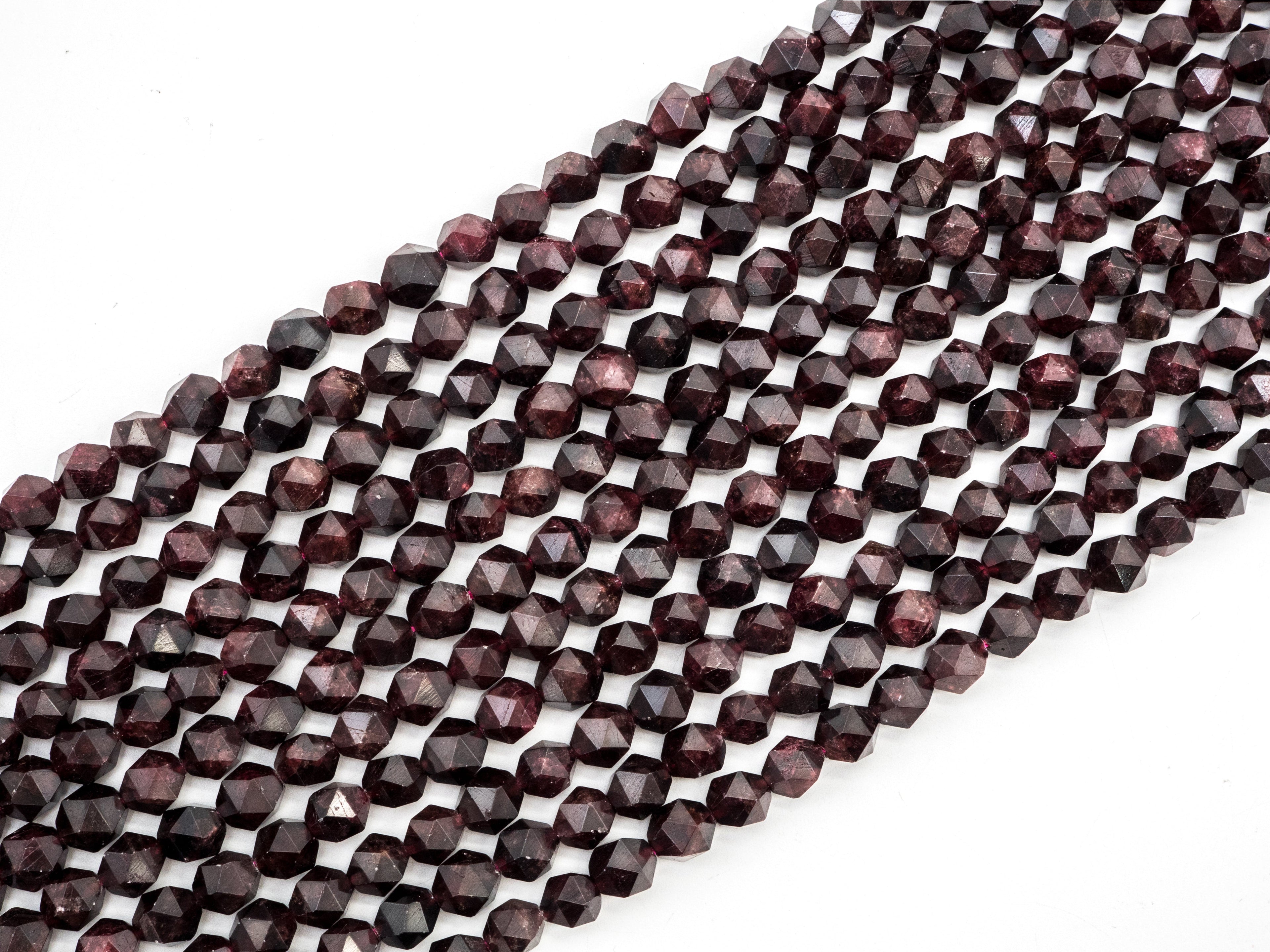 Diamond Cut Quality Natural Red Garnet beads, 6mm/8mm/10mm/12mm, Diamond Cut Faceted Round Gemstone Beads, 15.5inch strand, SKU#U130C