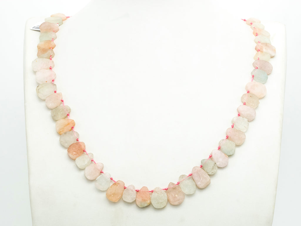 Quality Natural Morganite beads,11-15mmm Teardrop Light Pink Blue Gemstone Beads, 15.5inch strand, SKU#U160