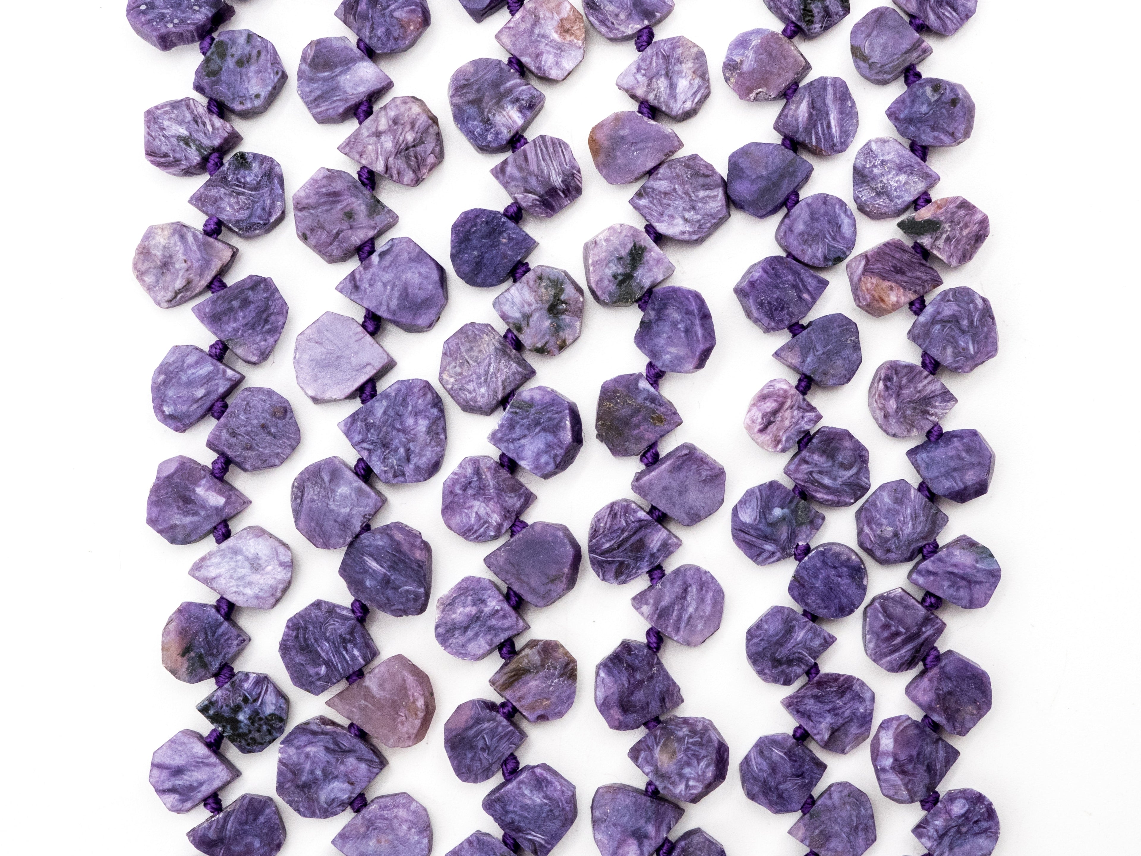 Quality Natural Charoite beads, 9-12mm Irregular Teardrop Purple Gemstone Beads, 15.5inches strand, SKU#U156