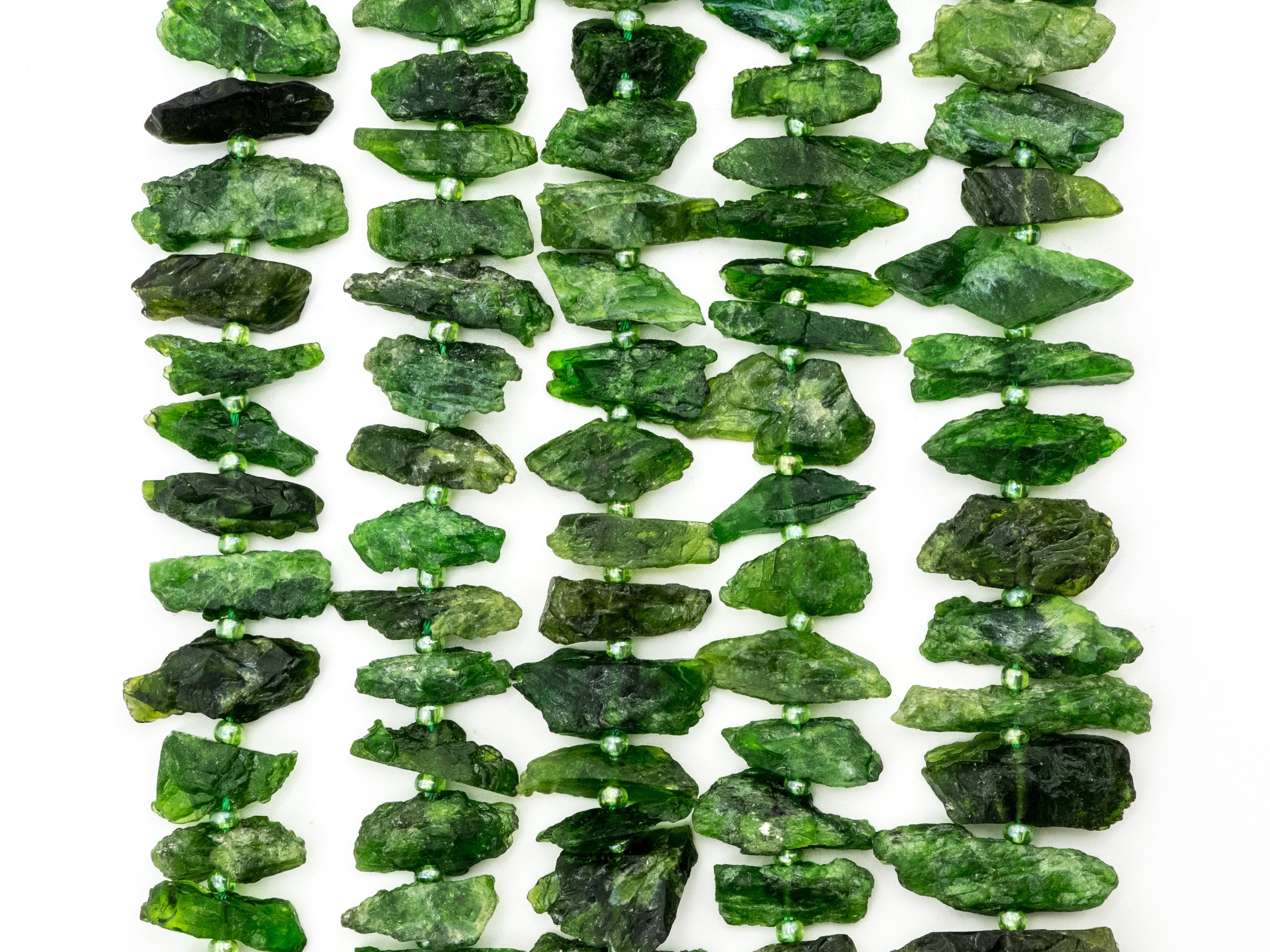 Quality Natural Diopside beads, 16-22mm, Irregular Shape Natural Green Gemstone Beads, 15-16inches strand, SKU#U168