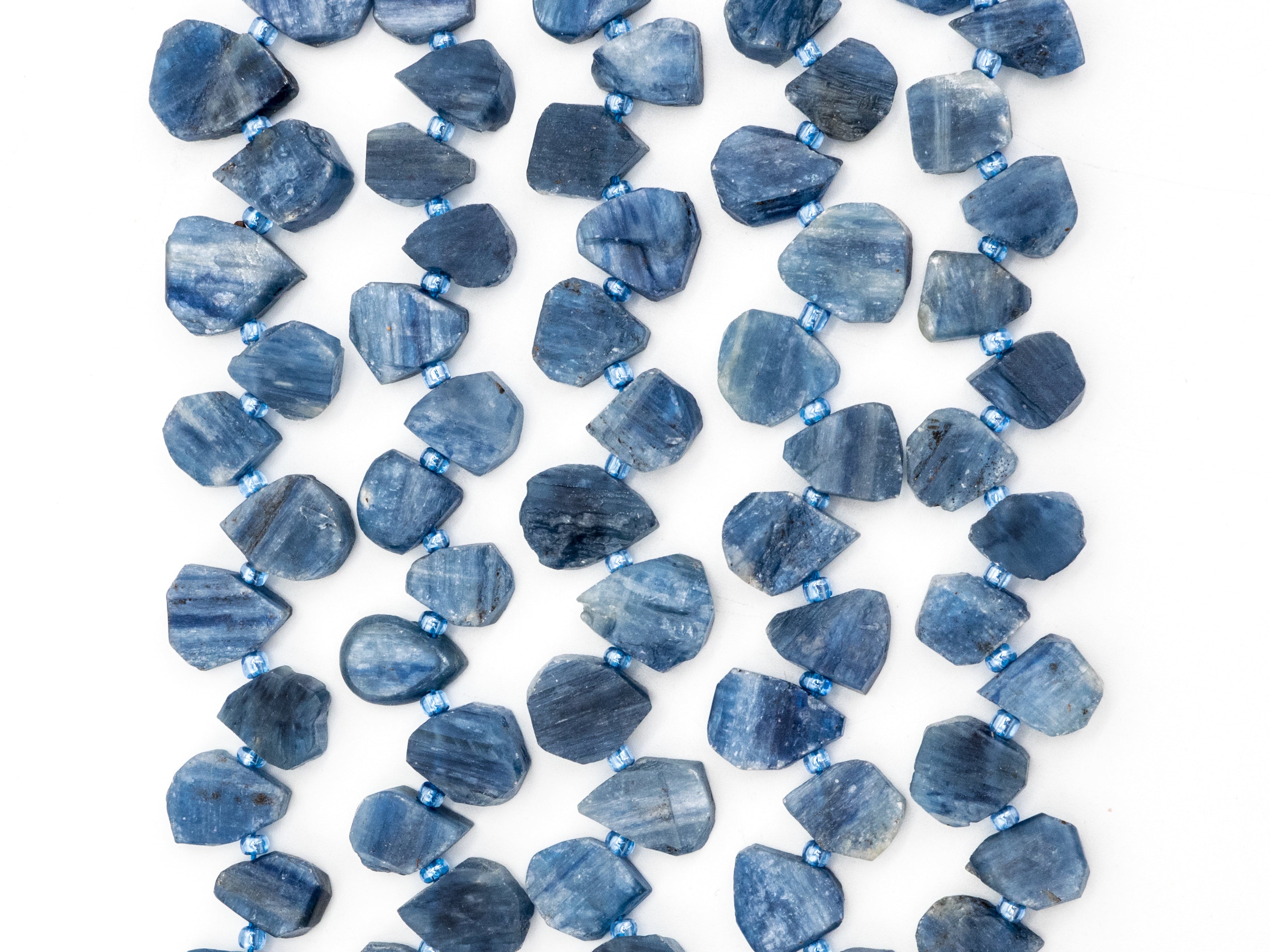 Quality Natural Kyanite beads, 10-14mm irregular Teardrop Top drilled blue Gemstone Beads, 15.5inch strand, SKU#U157