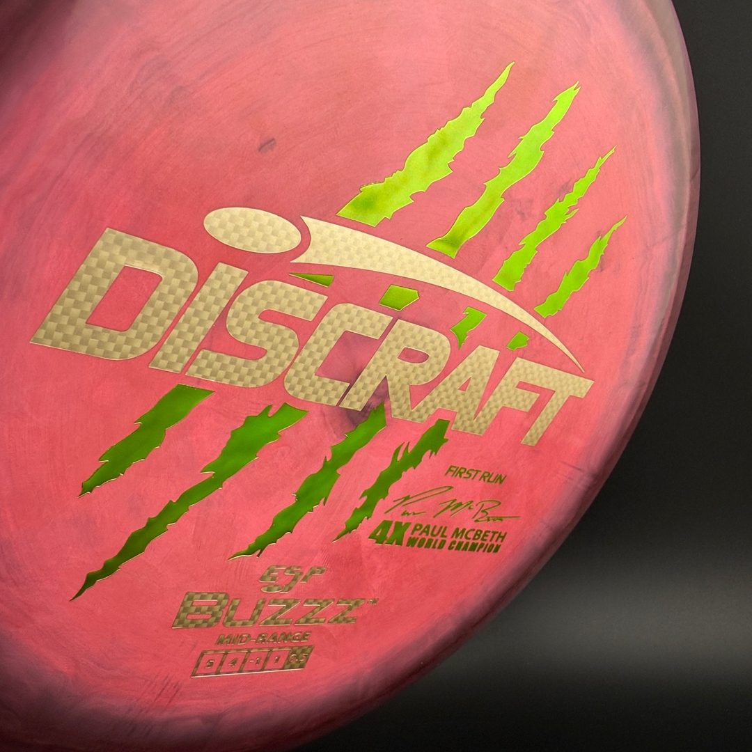 Swirly ESP Buzzz (First Run) - Paul McBeth 4x Claws - Pink Smoke