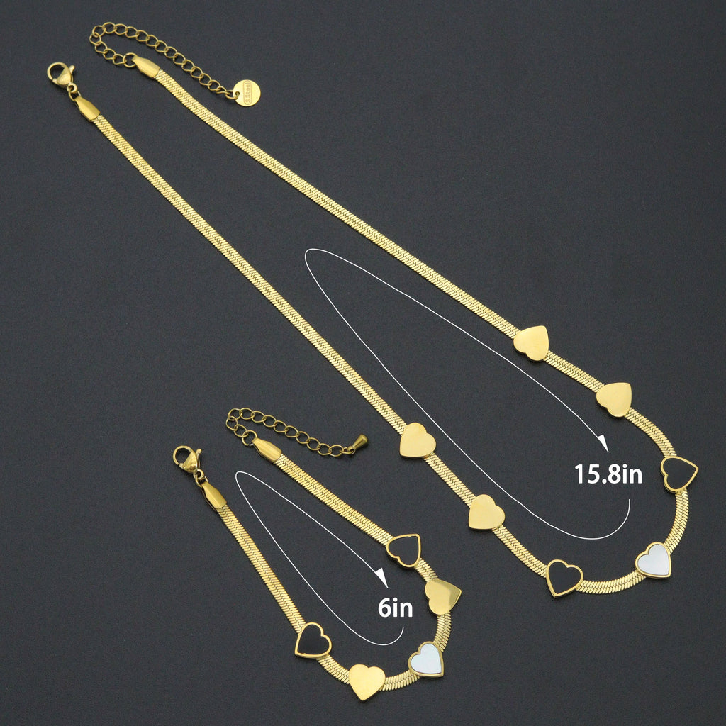 heart herringbone necklace Bracelet, Sku#BXG12
