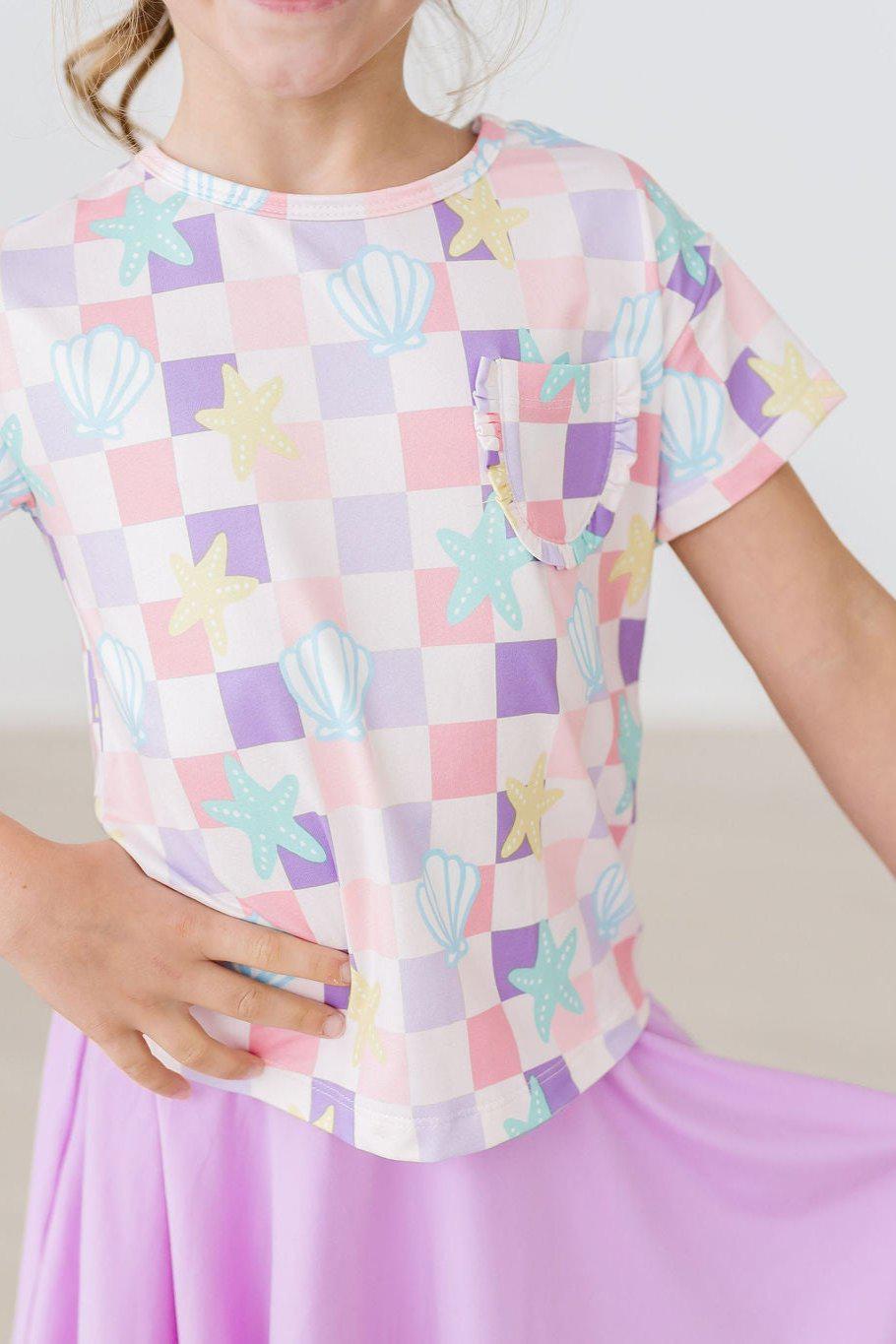 T-shirt à volants et poches "Beach Days"