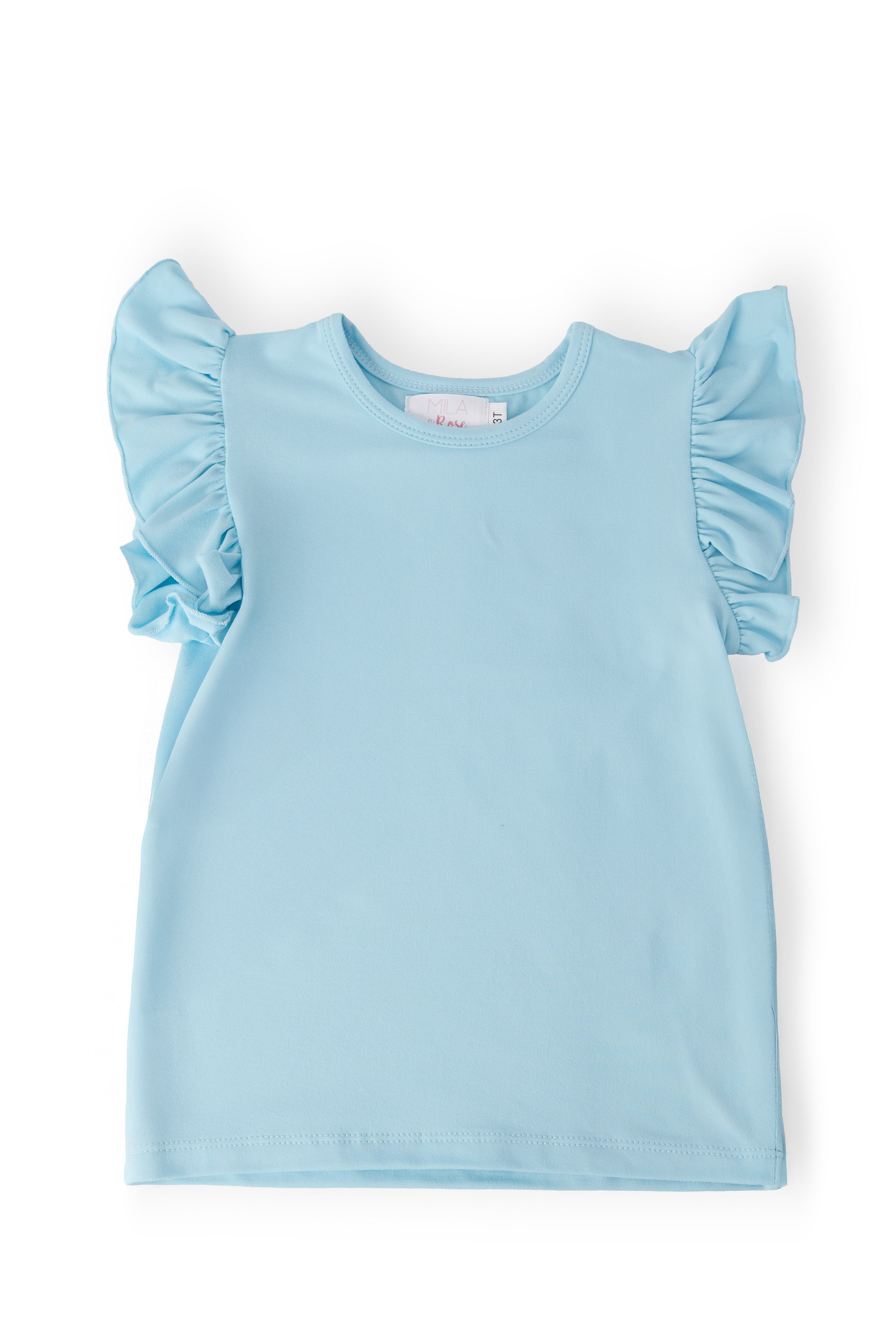 T-shirt Bluebird à volants manches courtes