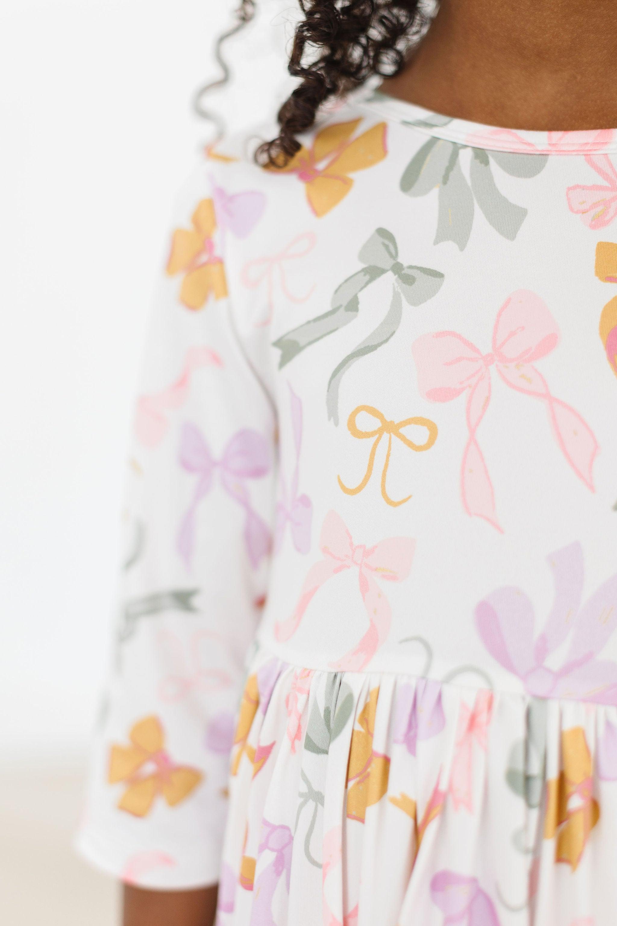 Robe tournante à manches 3/4 et poches Boho Bows
