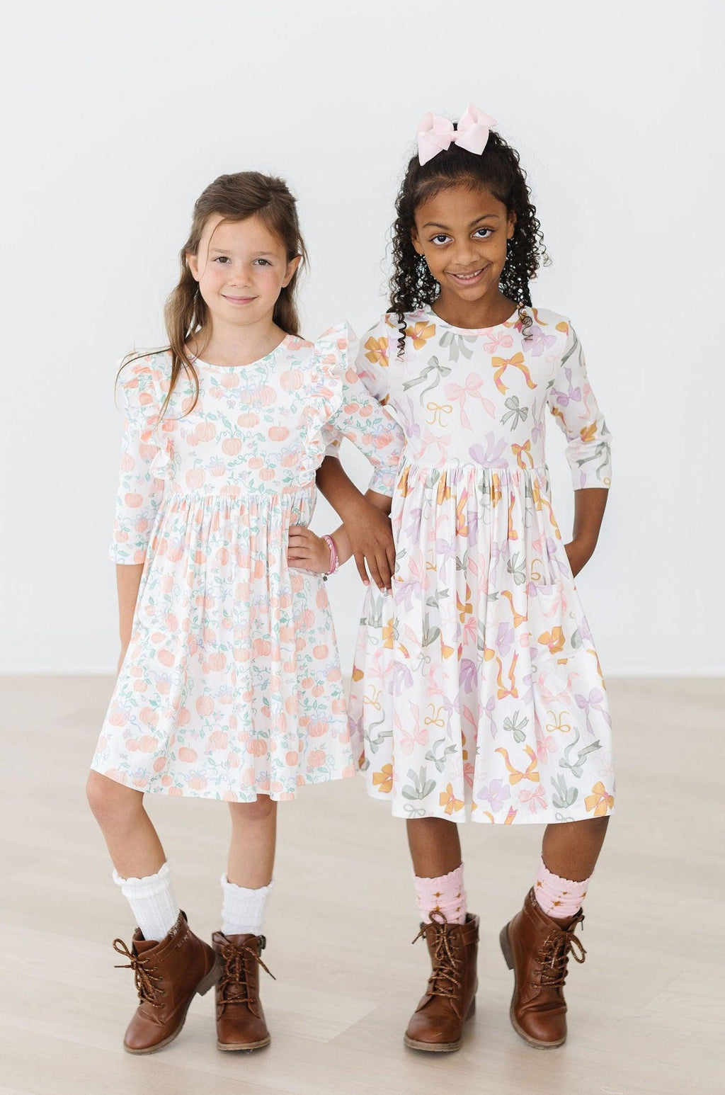 Robe tournante à manches 3/4 et poches Boho Bows
