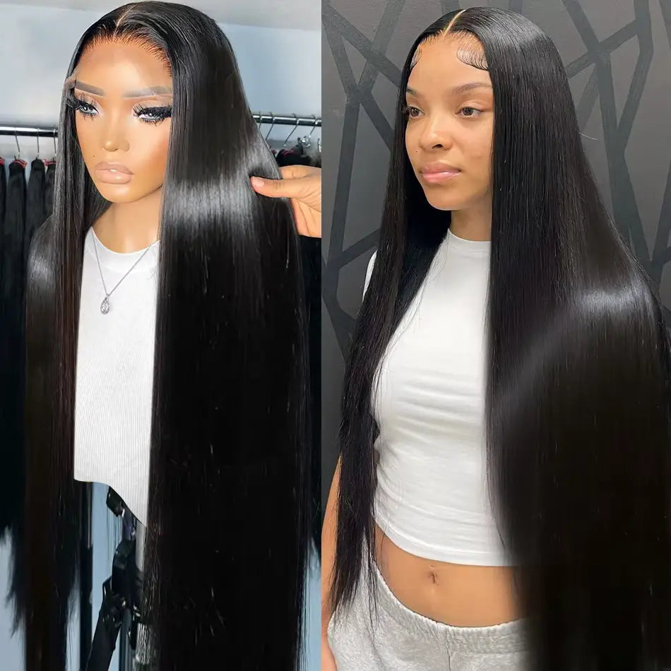 Perruque Lace Front 13x6 Lisse Raide | Cheveux Brésiliens Remy | Ligne de Cheveux Naturelle