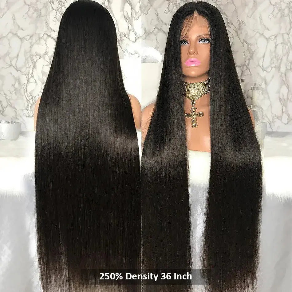 Perruque Lace Front 13x6 Lisse Raide | Cheveux Brésiliens Remy | Ligne de Cheveux Naturelle