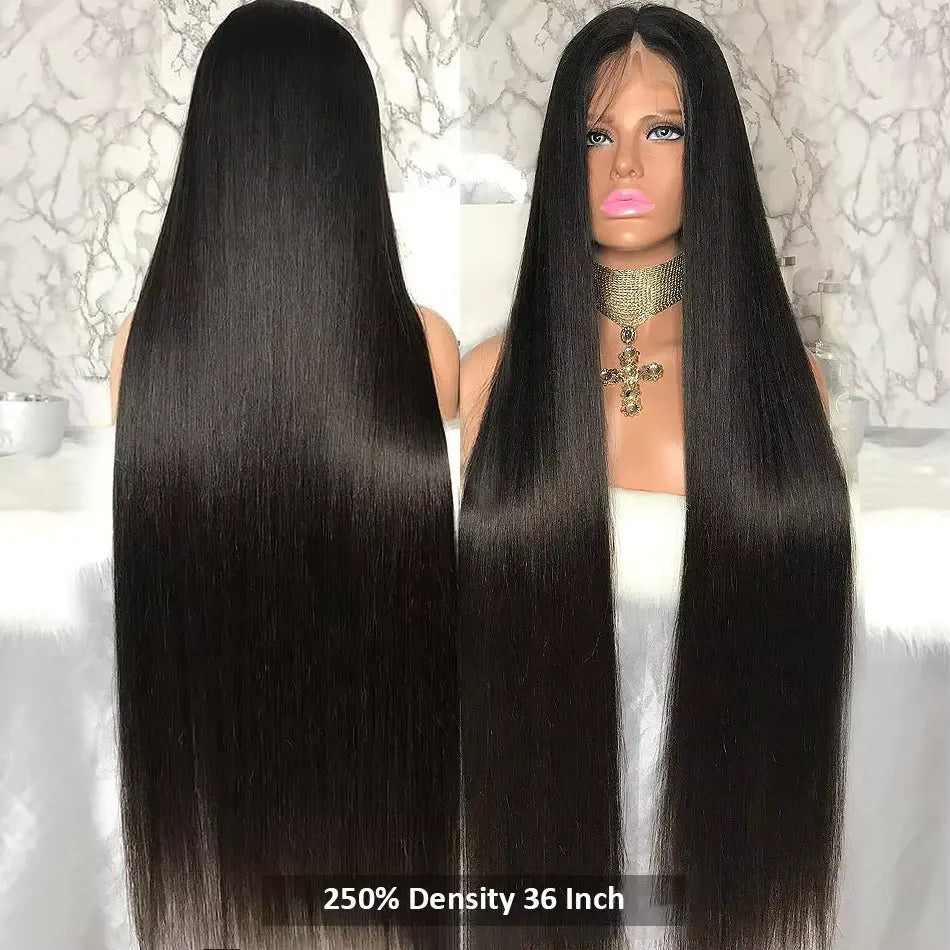 Perruque Lace Front 13x6 Lisse Raide | Cheveux Brésiliens Remy | Ligne de Cheveux Naturelle