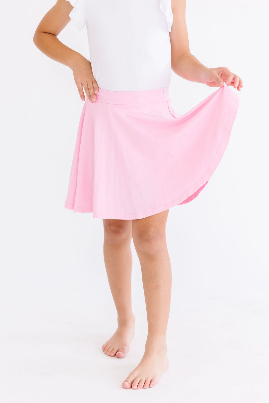Jupe-short tourbillonnante rose bubble-gum