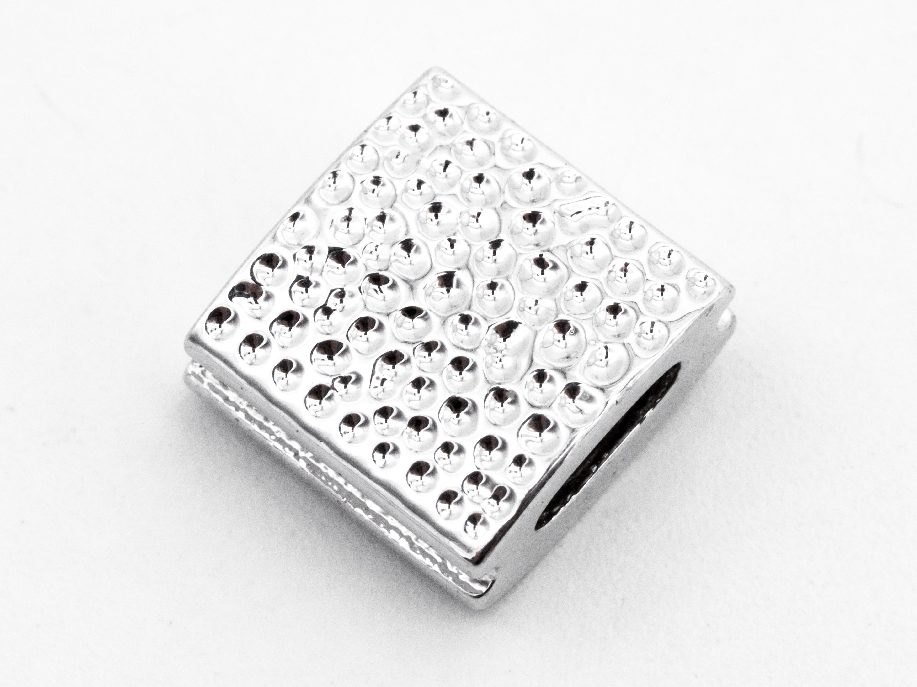 CZ Flat Square Turquoise Blue Micro Pave Beads, Cubic Zirconia Spacer Beads, Men's jewelry findings, 10x10x5mm, sku#Y53