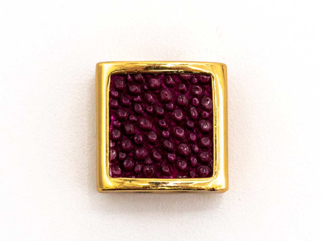 CZ Flat Square Beads Fuchsia Micro Pave Beads, Cubic Zirconia Spacer Beads, 10x10x5mm, sku#Y54