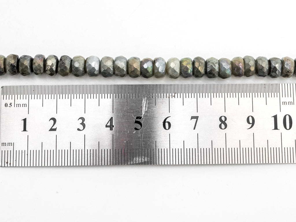Natural Plated Labradorite beads, 4x6/5x8/6x10/7x12mm Faceted Rondelle Gemstone Beads, Natural labradorite Beads, 15.5inch strand, SKU#U184