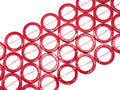 40mm Natural Mother of Pearl Beads, Red Round O Ring Smooth Gemstone Beads, Red Pearl Shell 15inch full strand, SKU#U189