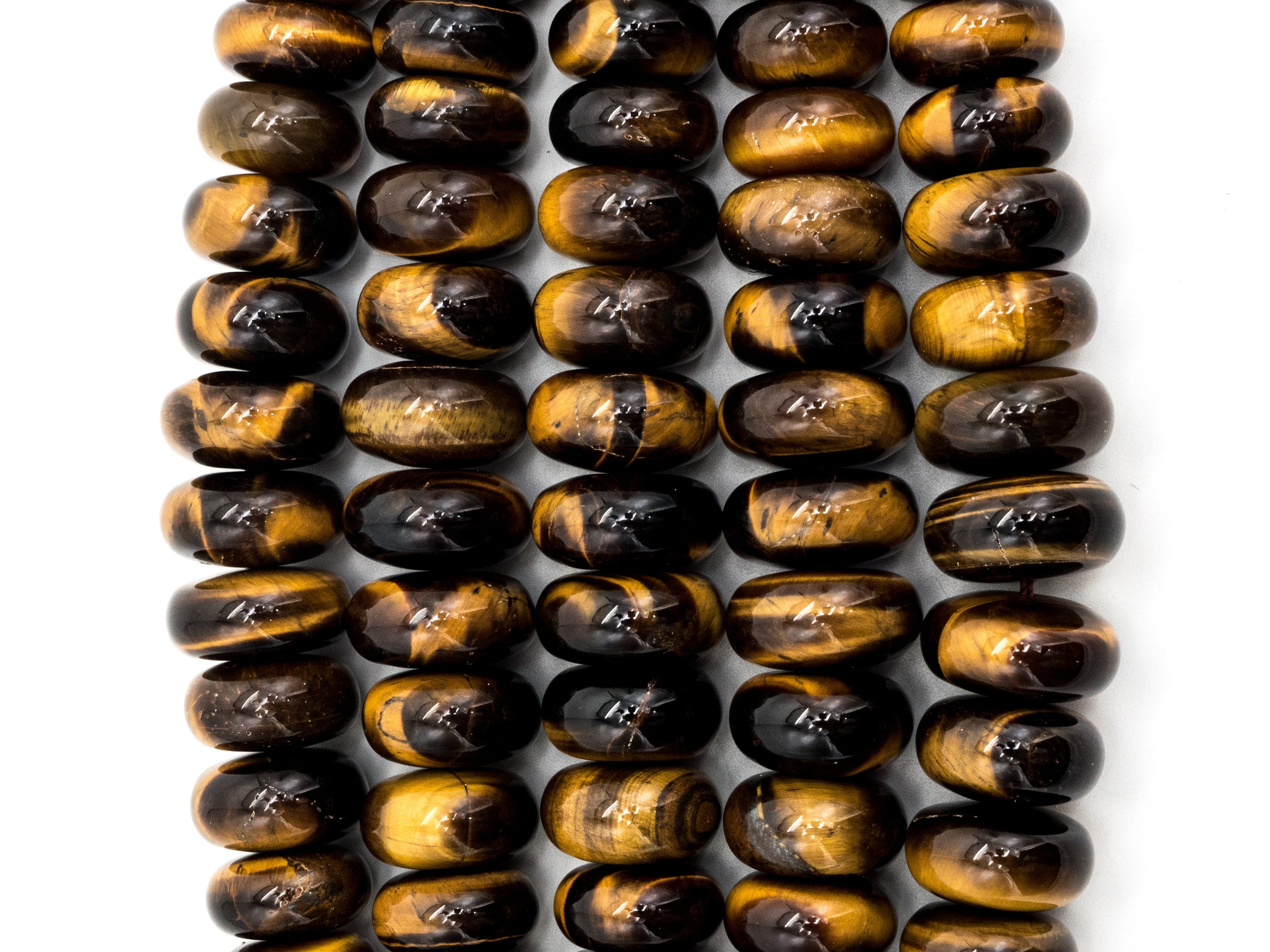 8-18mm High Quality Natural Yellow Tiger Eye Graduated,Faceted/Smooth Rondelle Gemstone Beads, 15inch strand, SKU#U202/u192