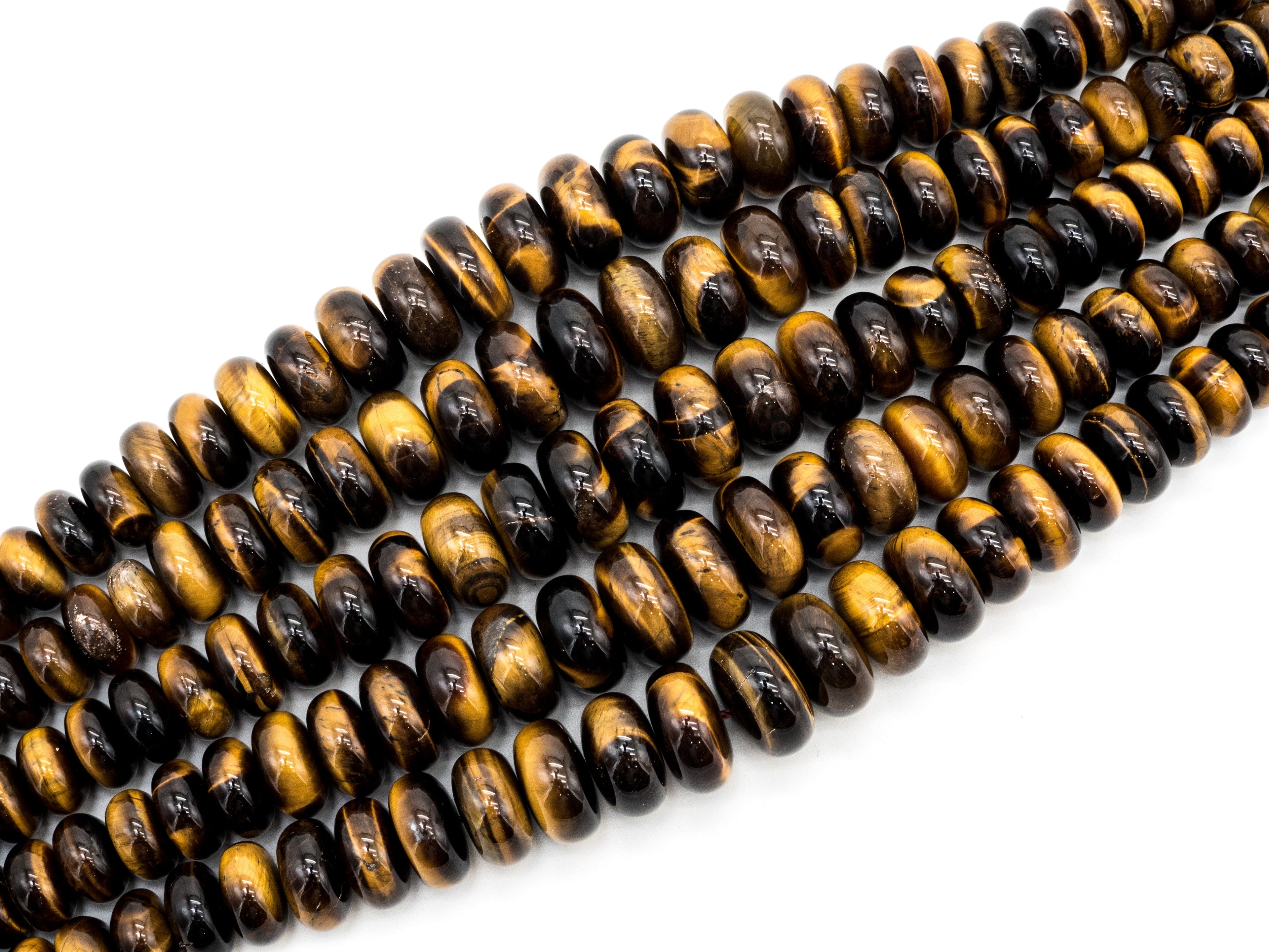 8-18mm High Quality Natural Yellow Tiger Eye Graduated,Faceted/Smooth Rondelle Gemstone Beads, 15inch strand, SKU#U202/u192