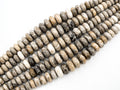 8-18mm High Quality Natural Fossil Coral Gemstone Graduated Beads, Faceted/Smooth Rondelle Gemstone Beads,15inch strand, SKU#U210/U200