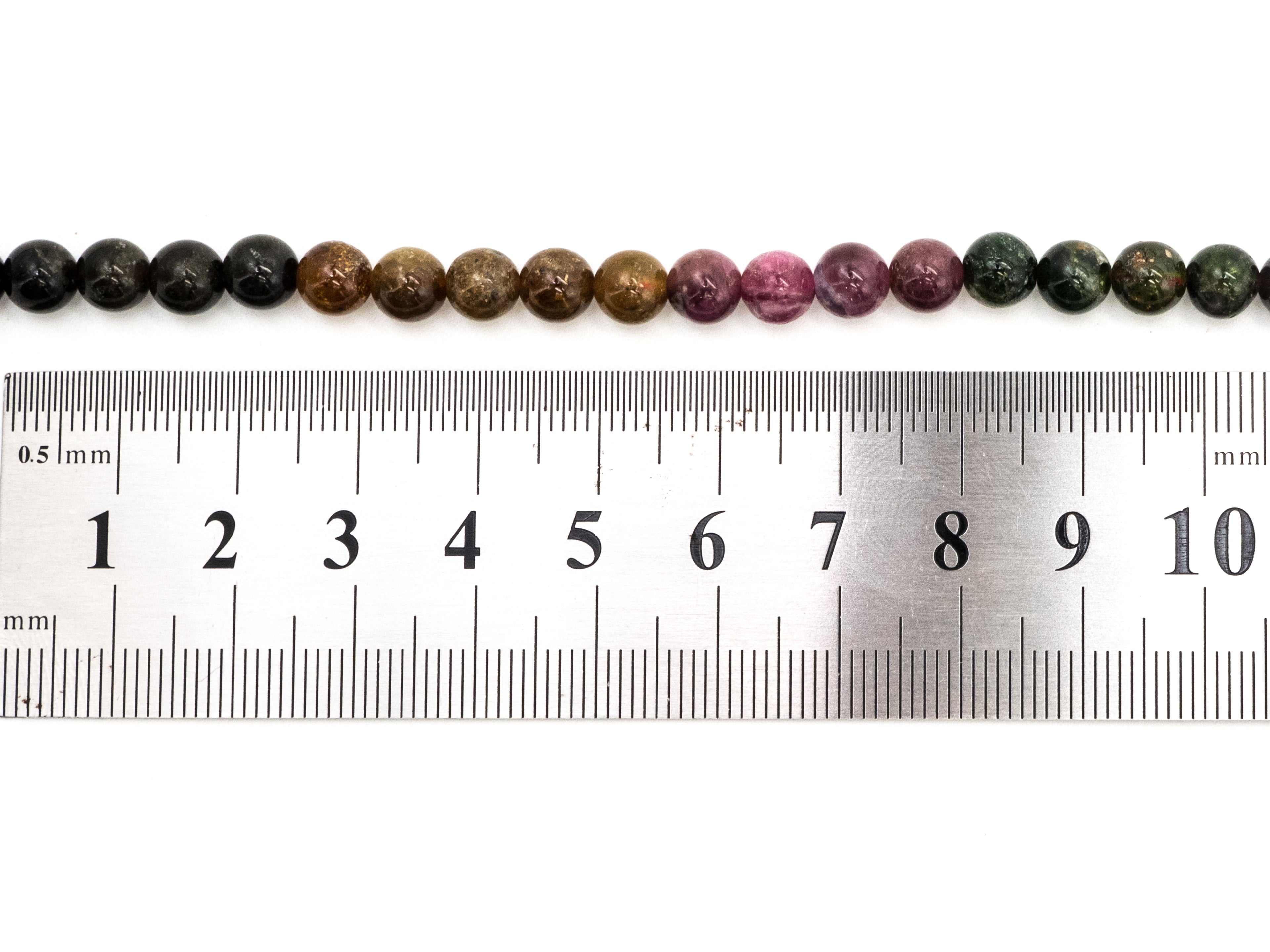 Quality Natural Tourmaline beads, 5mm/6mm/7mm  Round Smooth Natural Tourmaline Gemstone Beads, 15.5inch strand, SKU#U211c