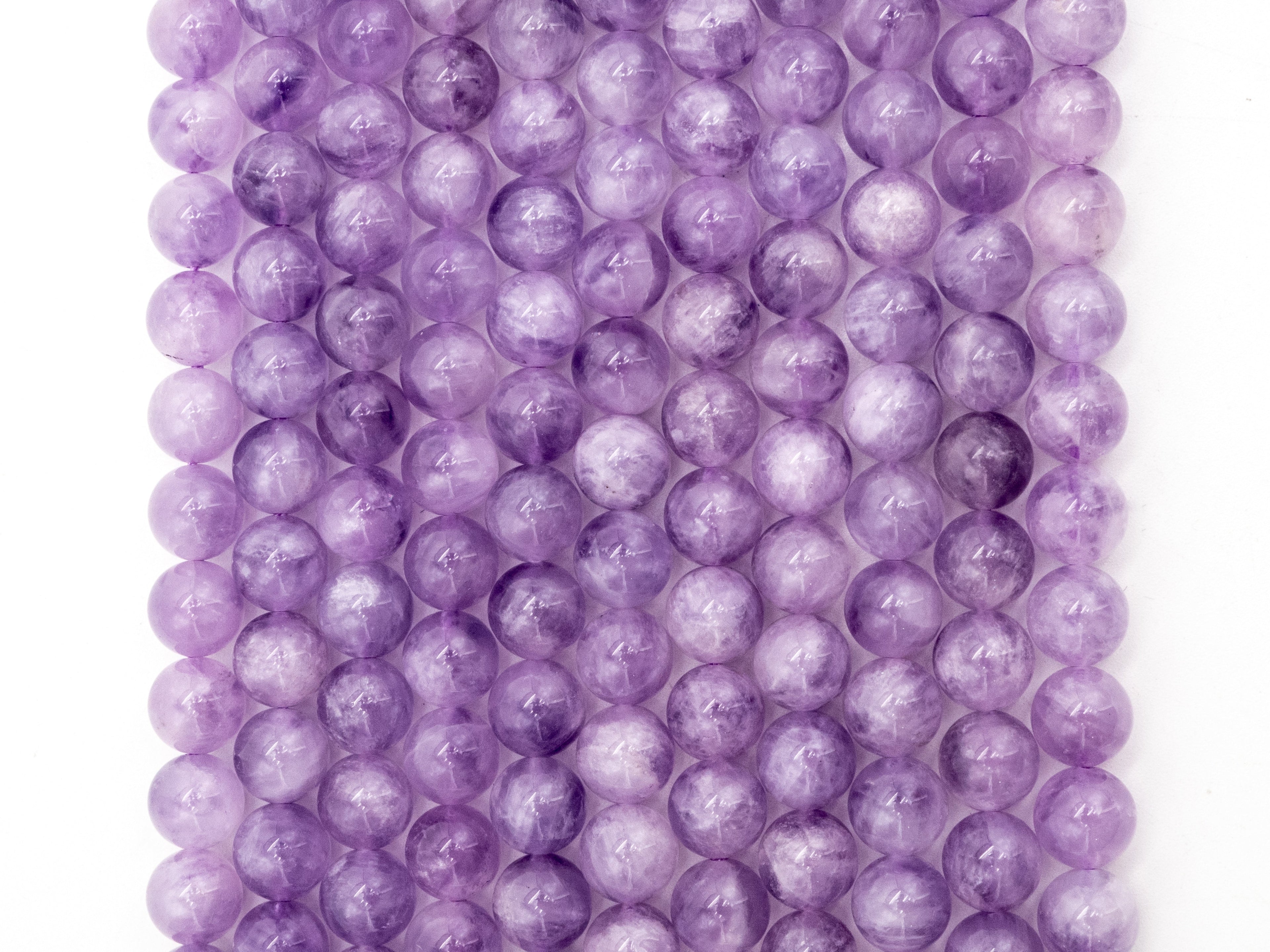 Quality Natural Lavender Jade Round Smooth Beads, 8mm/10mm/12mm beads Finish, Purple Gemstone Beads, 15.5inch strand, SKU#U216