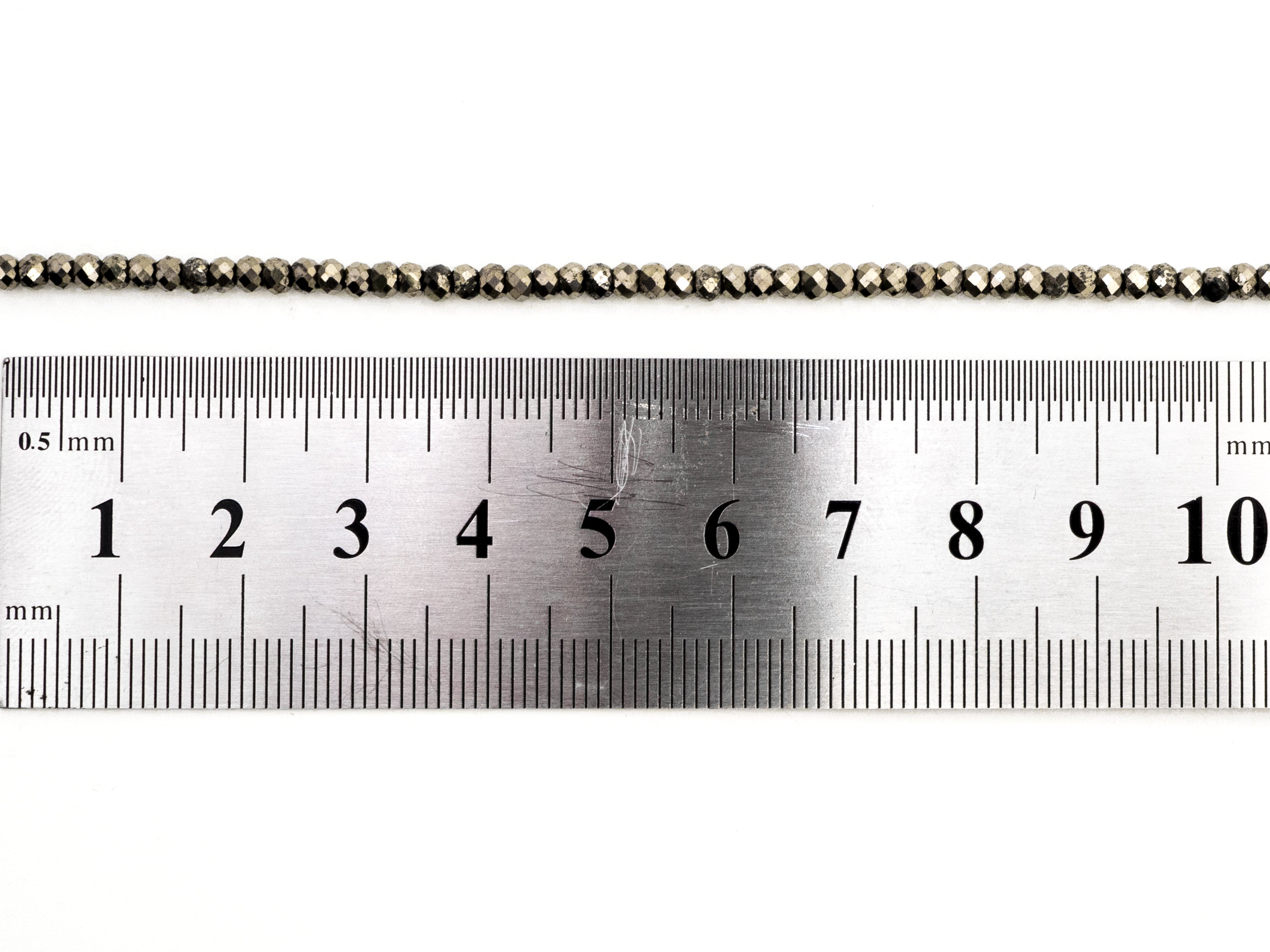 Quality Golden Pyrite Faceted Rondelle Beads 2X3mm Gemstones Beads, Natural Pyrite Beads,15.5" Full Strand, SKU#U218