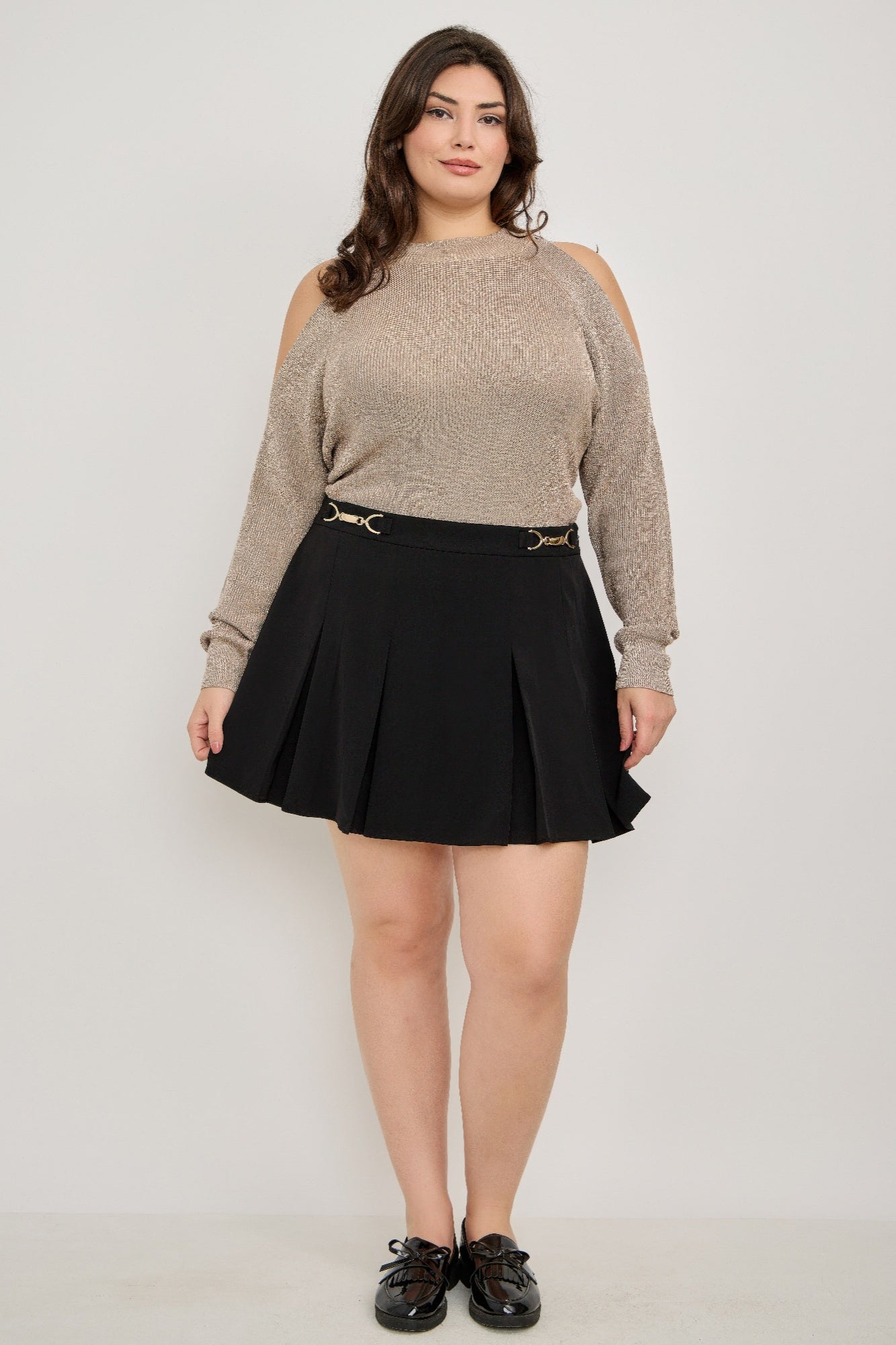 Cold-shoulder Knit Sweater