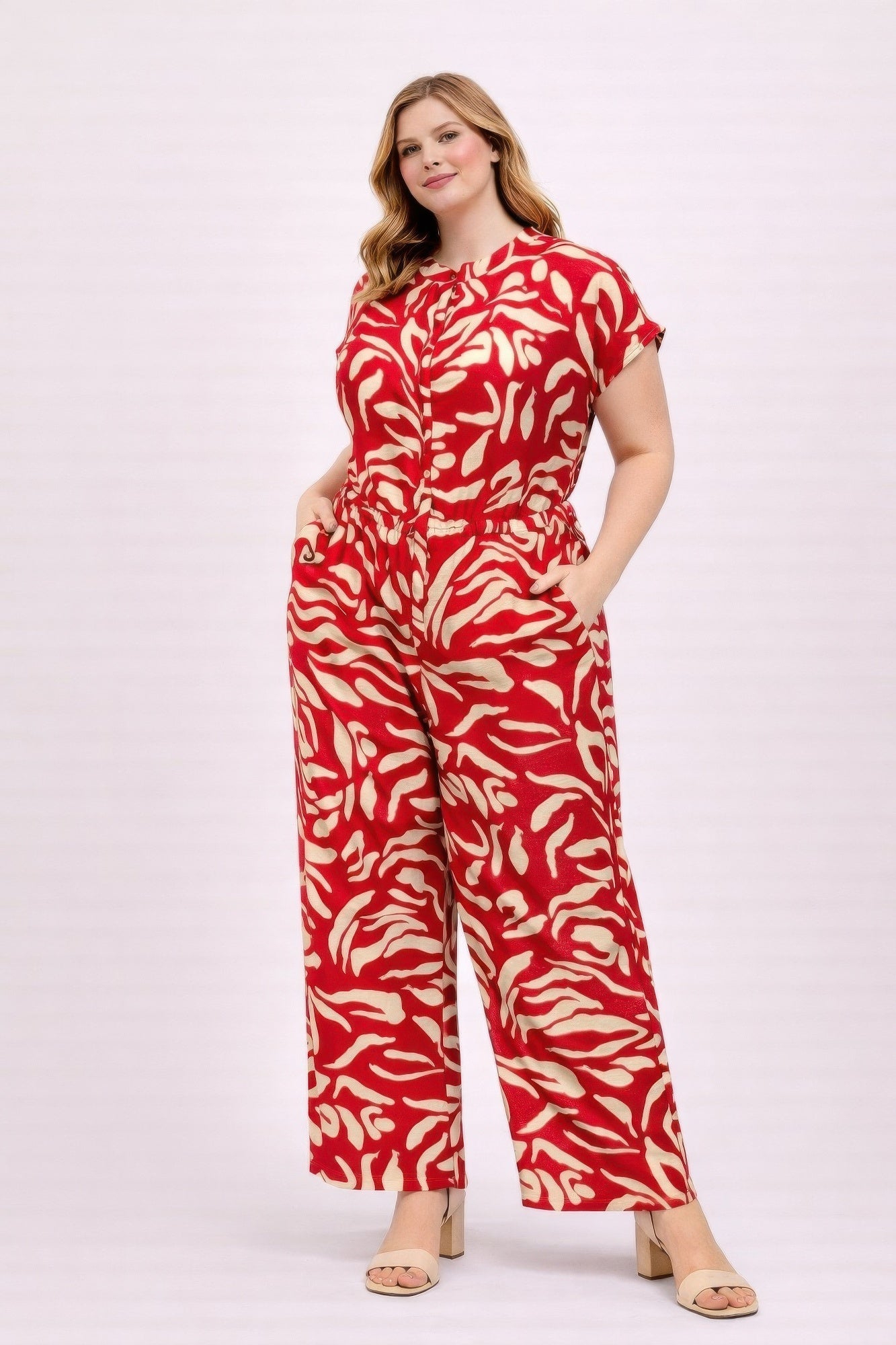 Abstract Print Jumpsuit