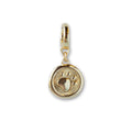 Paw Print Love Charm, Gold, Charm Bar | Charm