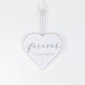Christmas Ornament – Forever in Our Hearts Wood Heart Memorial Holiday Decor