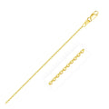 Chaîne à maillons ronds en or jaune 14 carats de 1,5 mm