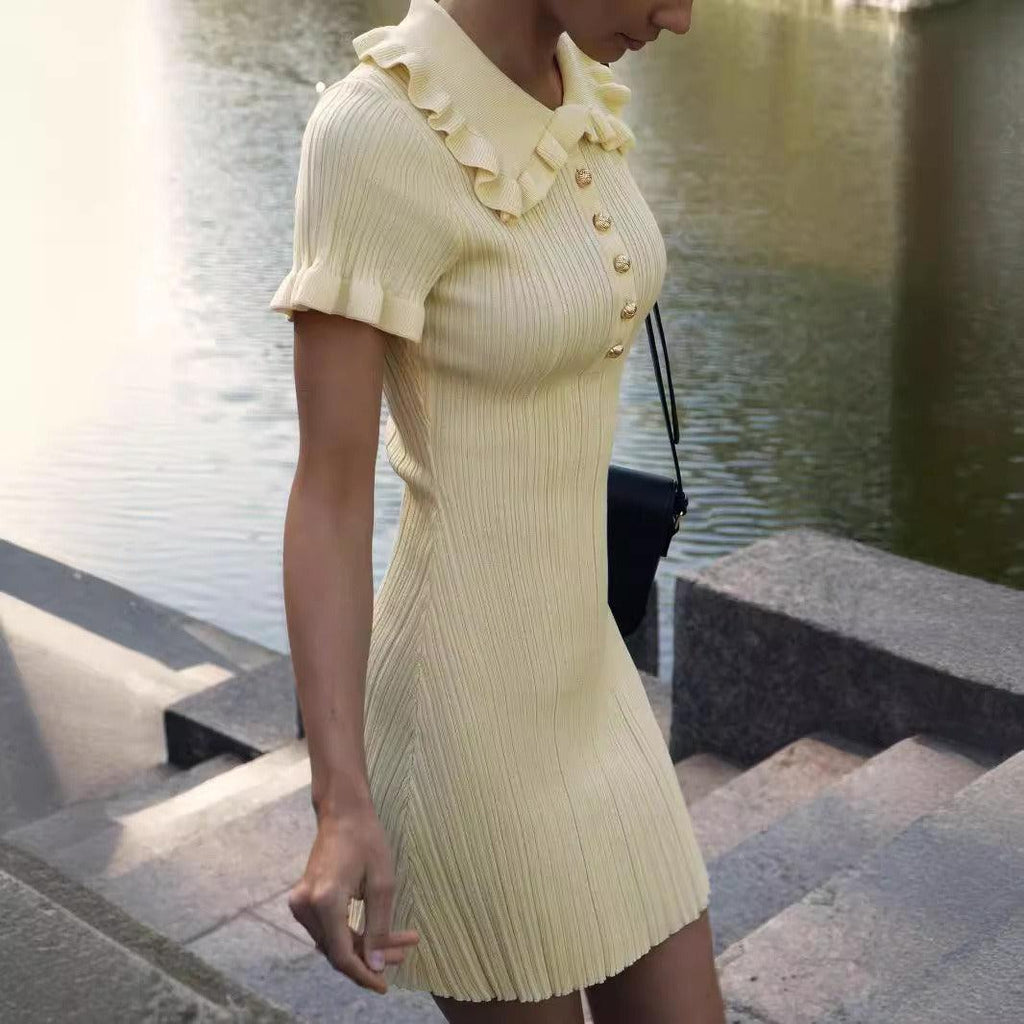 Robe en tricot élégante Hepburn - Robe inspirée d'Audrey Hepburn pour les femmes stylées