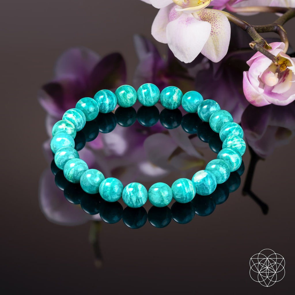 Empire of Her Own – Bracelet Amazonite Bleu Premium