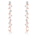 1.1Ct Vine Design Plated Earrings