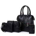 Ensemble de sacs messager 4 pièces en cuir vintage | Ensemble de sacs fourre-tout, pochette et portefeuille de luxe en cuir