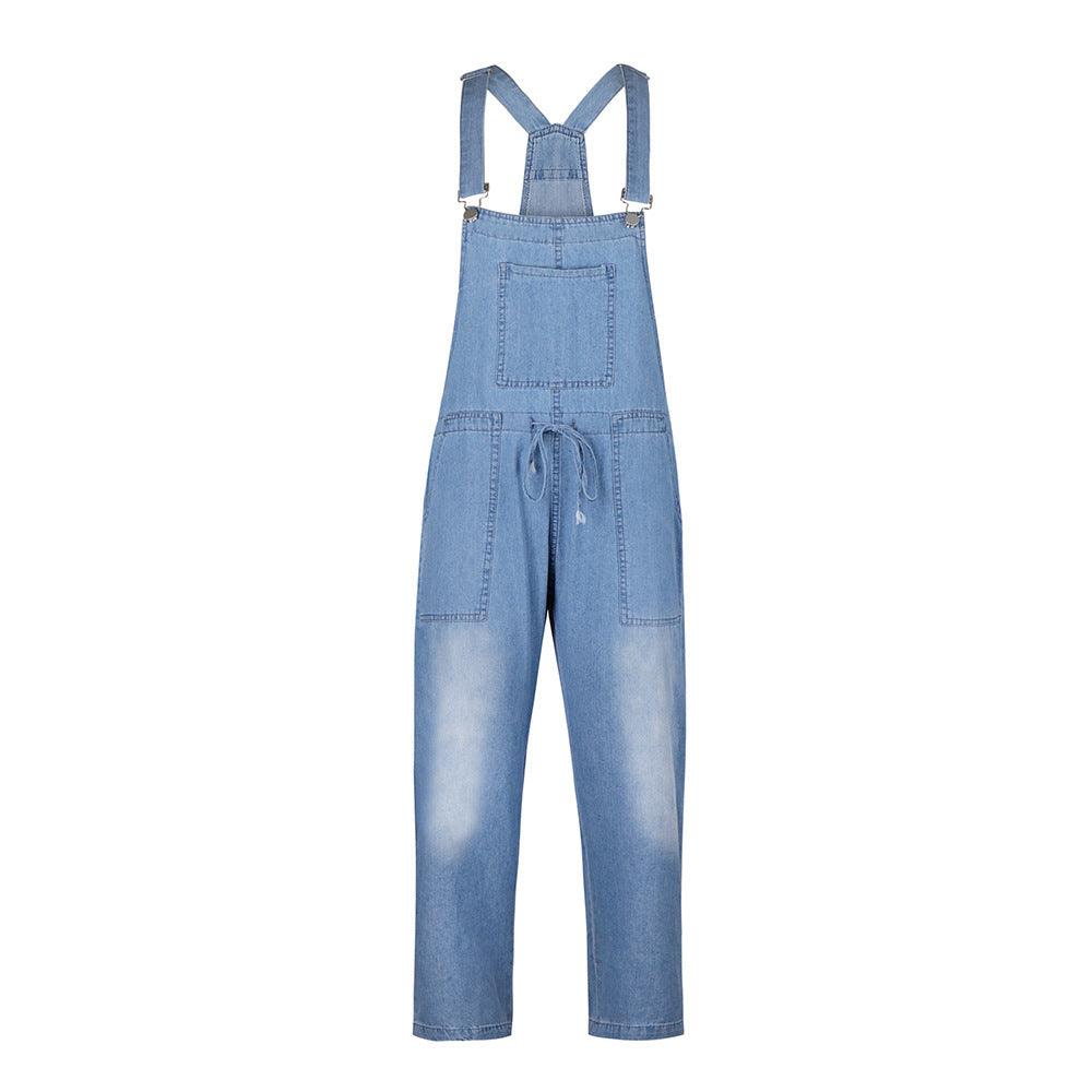 Salopette en jean à cordon style cow-girl | Confortable et élégante pour toutes les cow-girls
