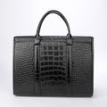 Sacoche pour ordinateur portable en cuir de crocodile exotique - Cuir de vachette véritable de luxe pour femmes élégantes