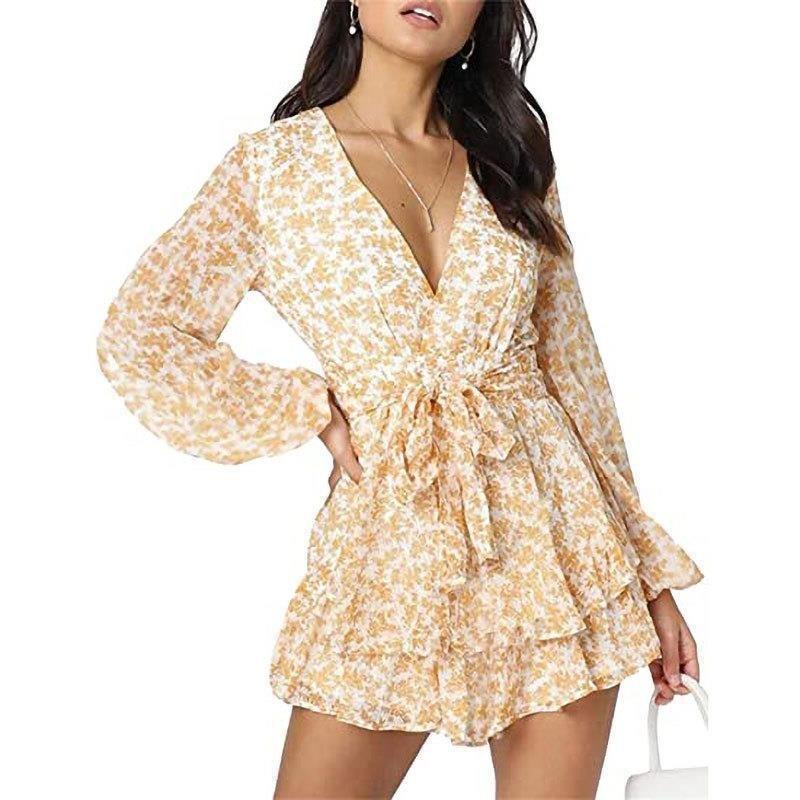Robe en mousseline Floral Breeze | Robe décontractée imprimée une pièce