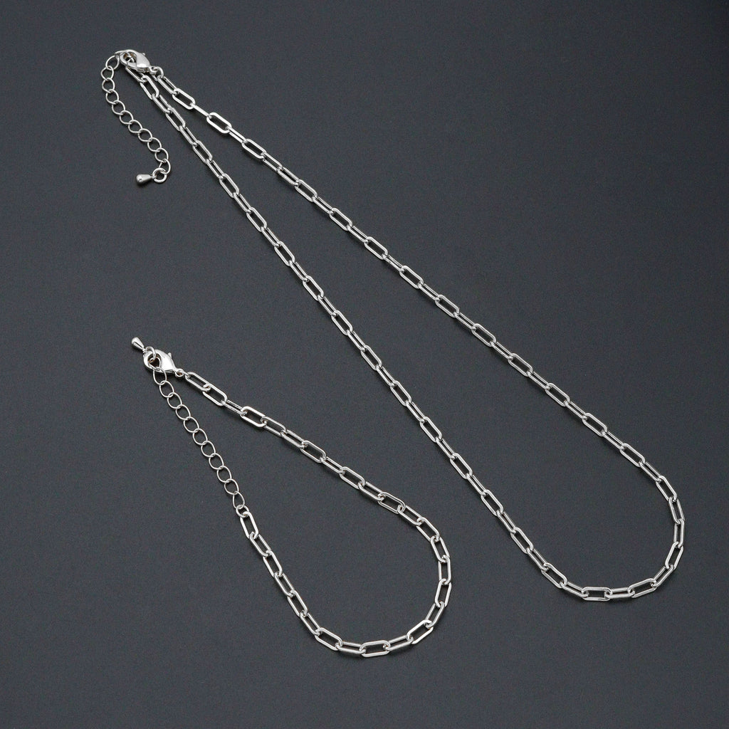 Small Link Paperclip Necklace Bracelet, sku#EF222