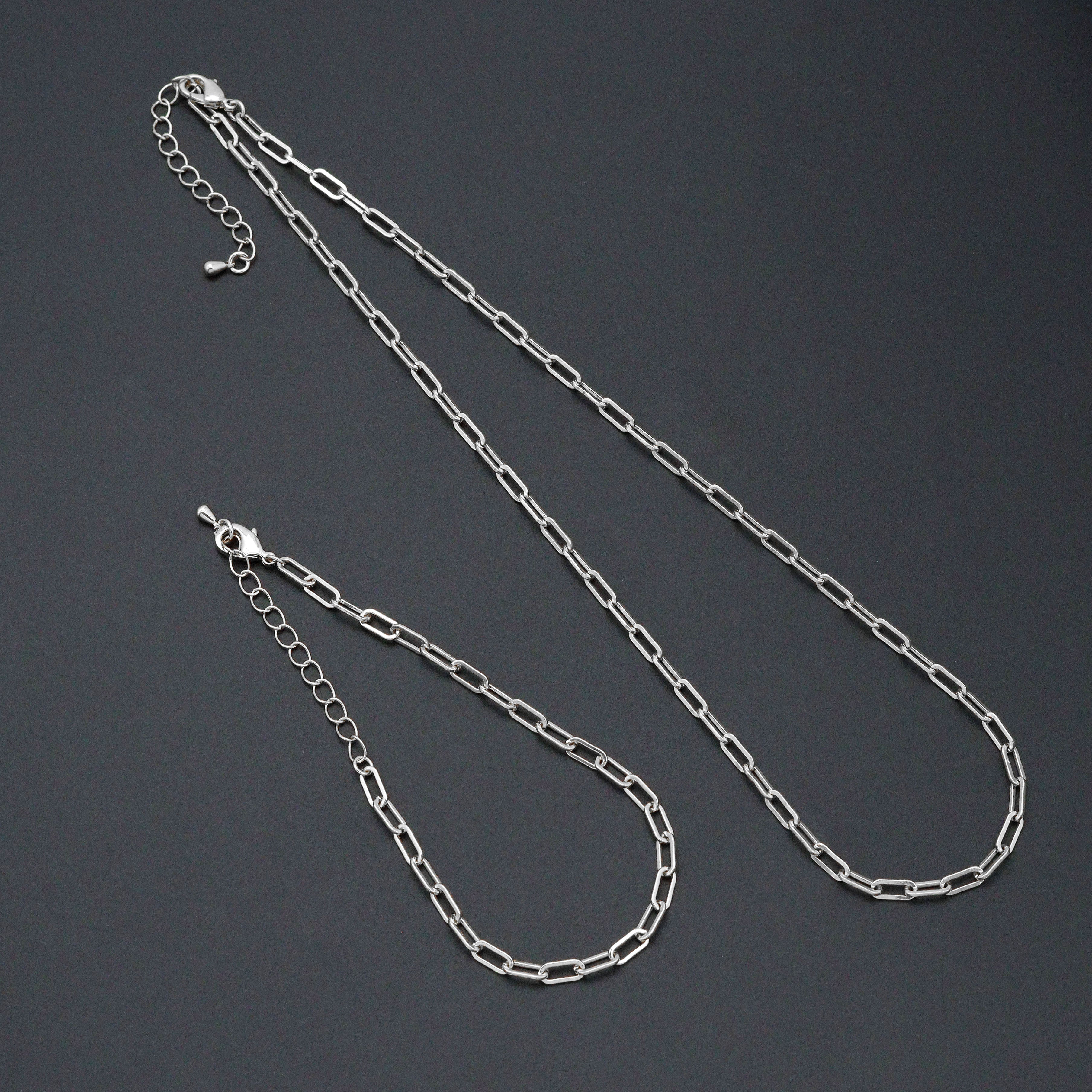 Small Link Paperclip Necklace Bracelet, sku#EF222
