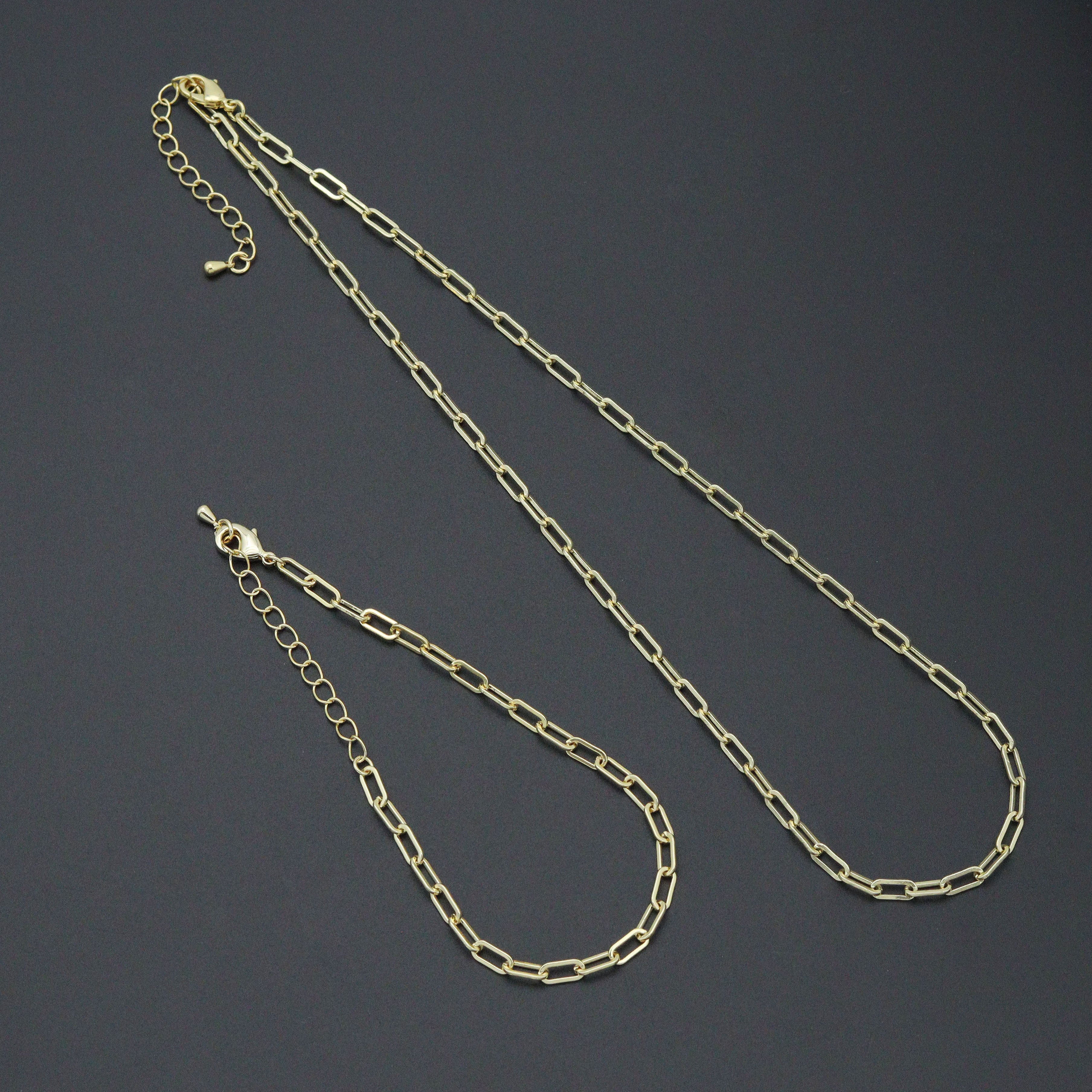 Small Link Paperclip Necklace Bracelet, sku#EF222