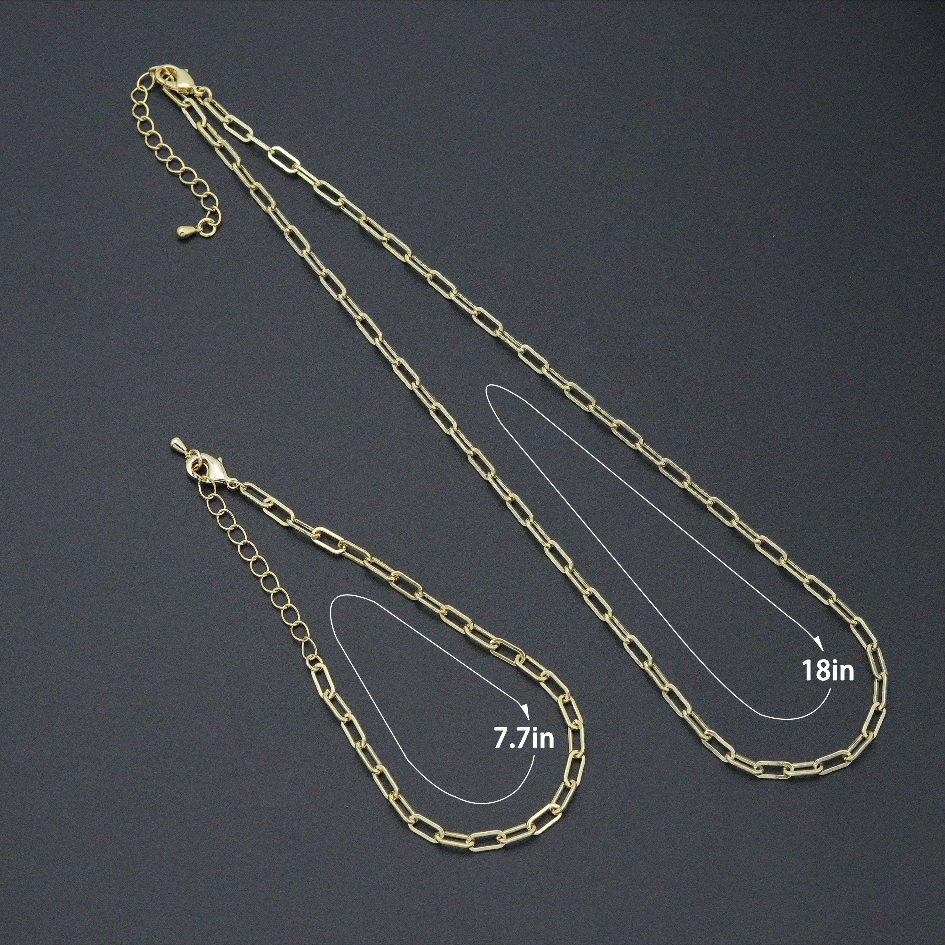 Small Link Paperclip Necklace Bracelet, sku#EF222